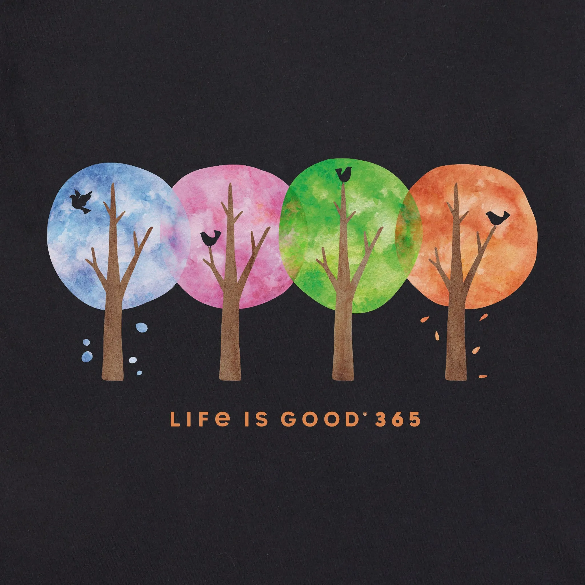 Men's 4 Season Trees Short Sleeve Crusher Tee Life is Good