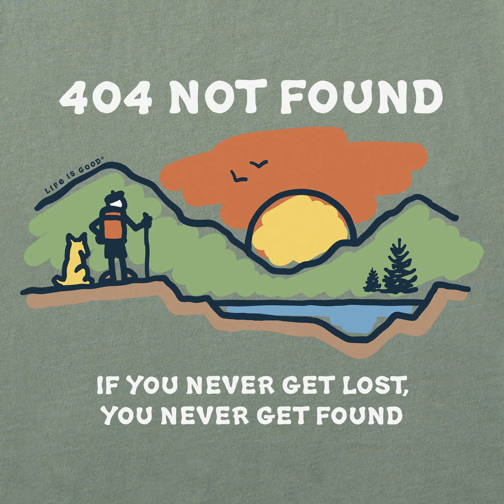Men's 404 Not Found Jake & Rocket Hike Short Sleeve Tee Life is Good