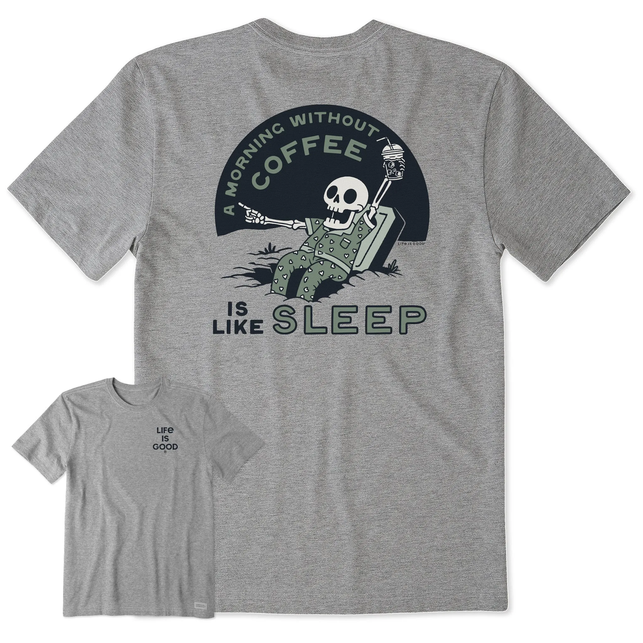 Men's A Morning Without Coffee is Like Sleep Short Sleeve Tee Life is Good