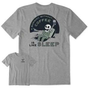 Men's A Morning Without Coffee is Like Sleep Short Sleeve Tee Life is Good