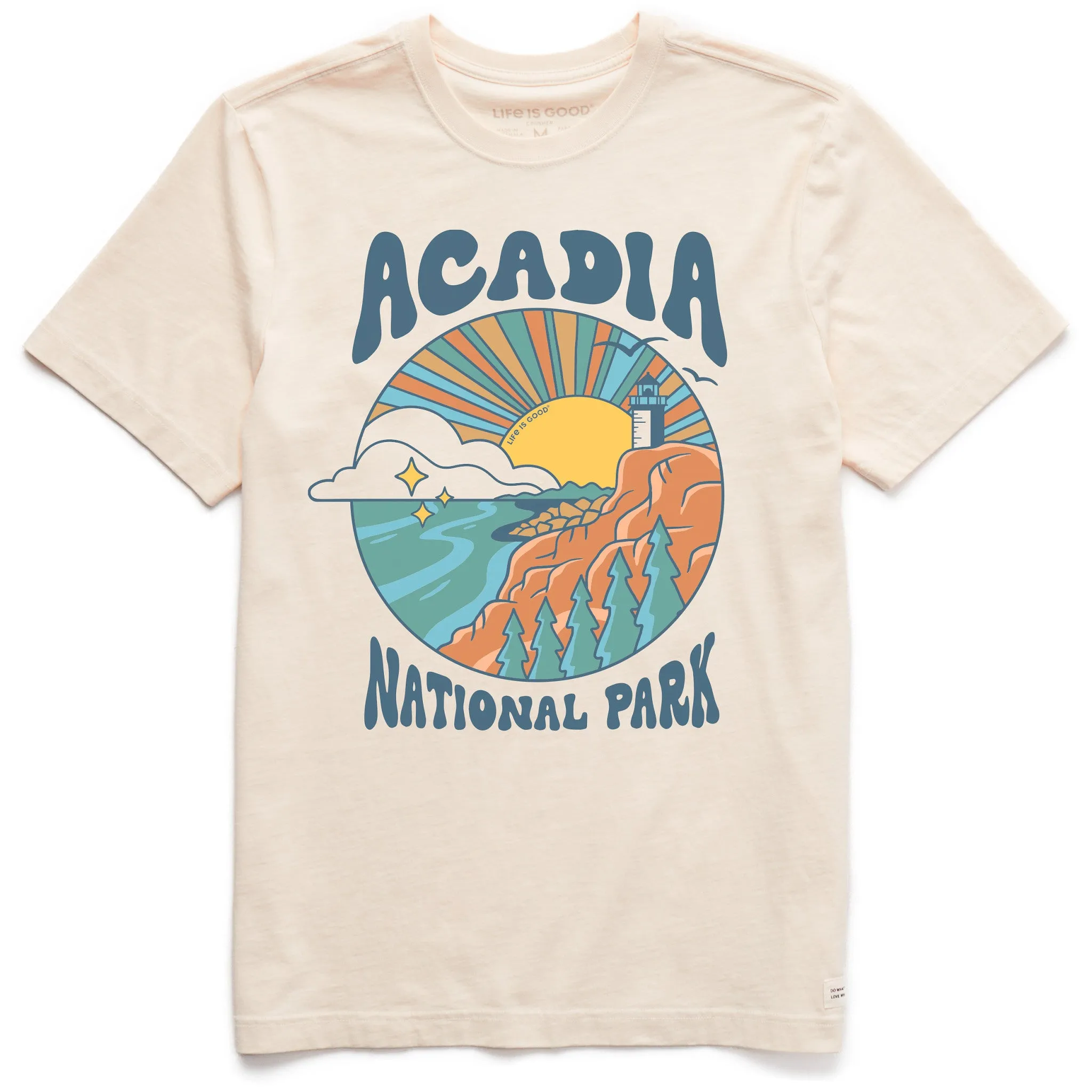 Men's Acadia Burst Short Sleeve Crusher Tee Life is Good
