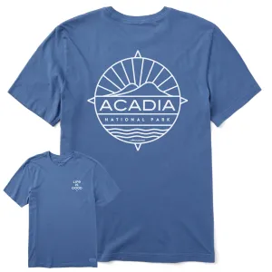 Men's Acadia Compass Short Sleeve Tee Life is Good