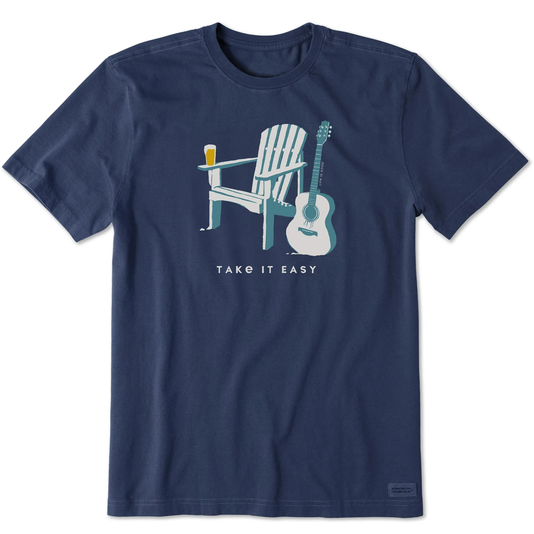 Men's Adirondack Guitar Beer Short Sleeve Tee Life is Good