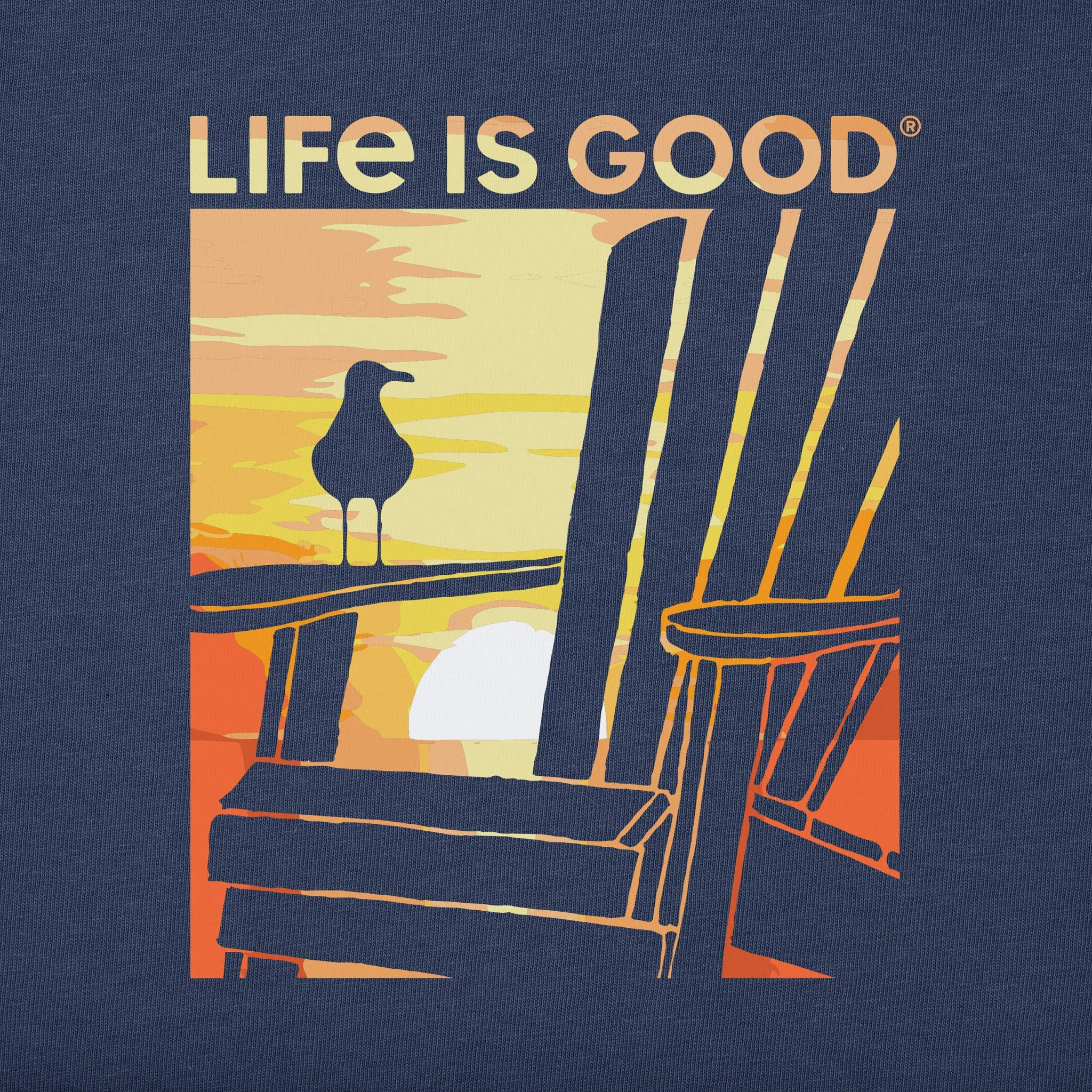 Men's Adirondack Gull Sunset Short Sleeve Crusher Tee Life is Good