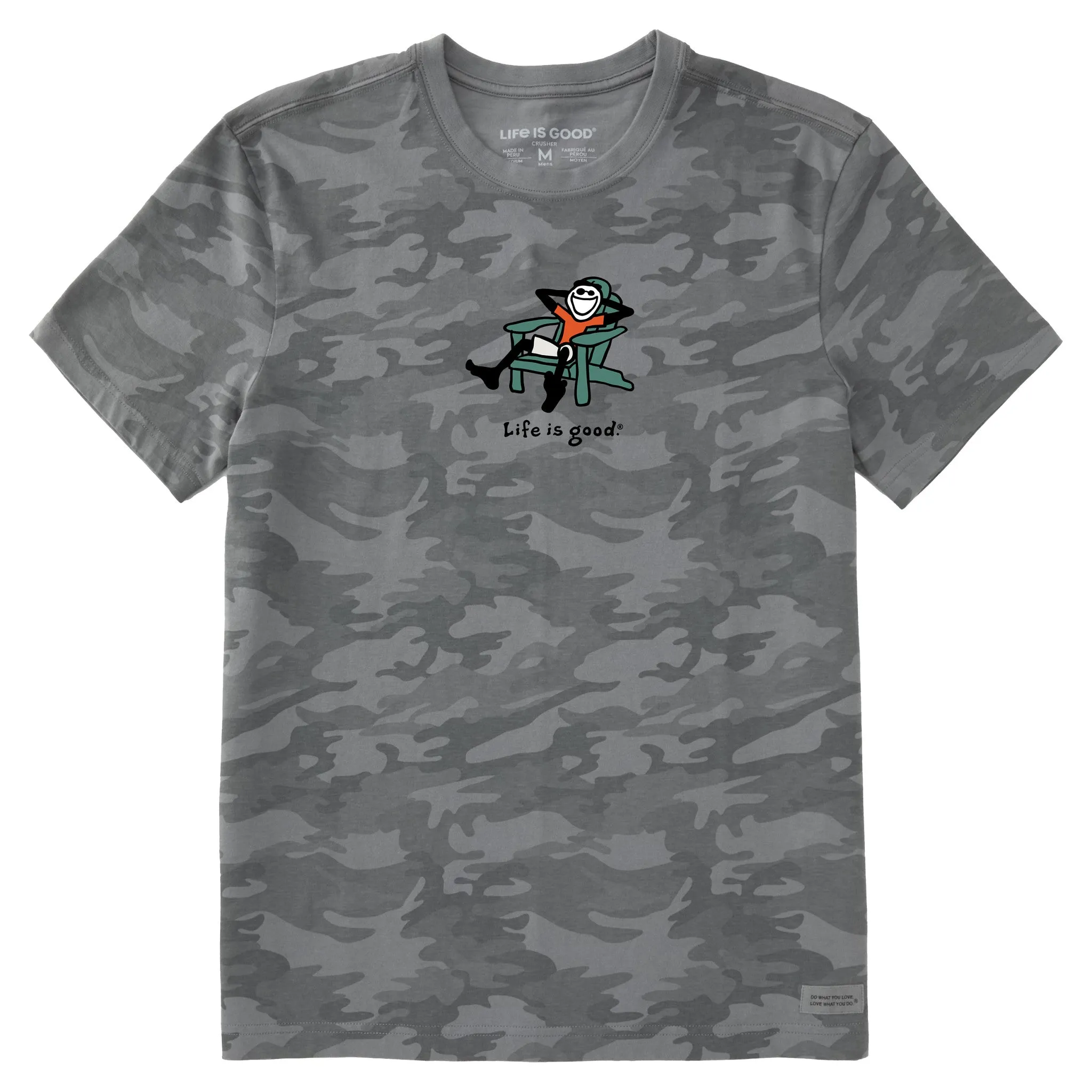 Men's Adirondack Jake Chill Short Sleeve Allover Printed Crusher Tee Life is Good