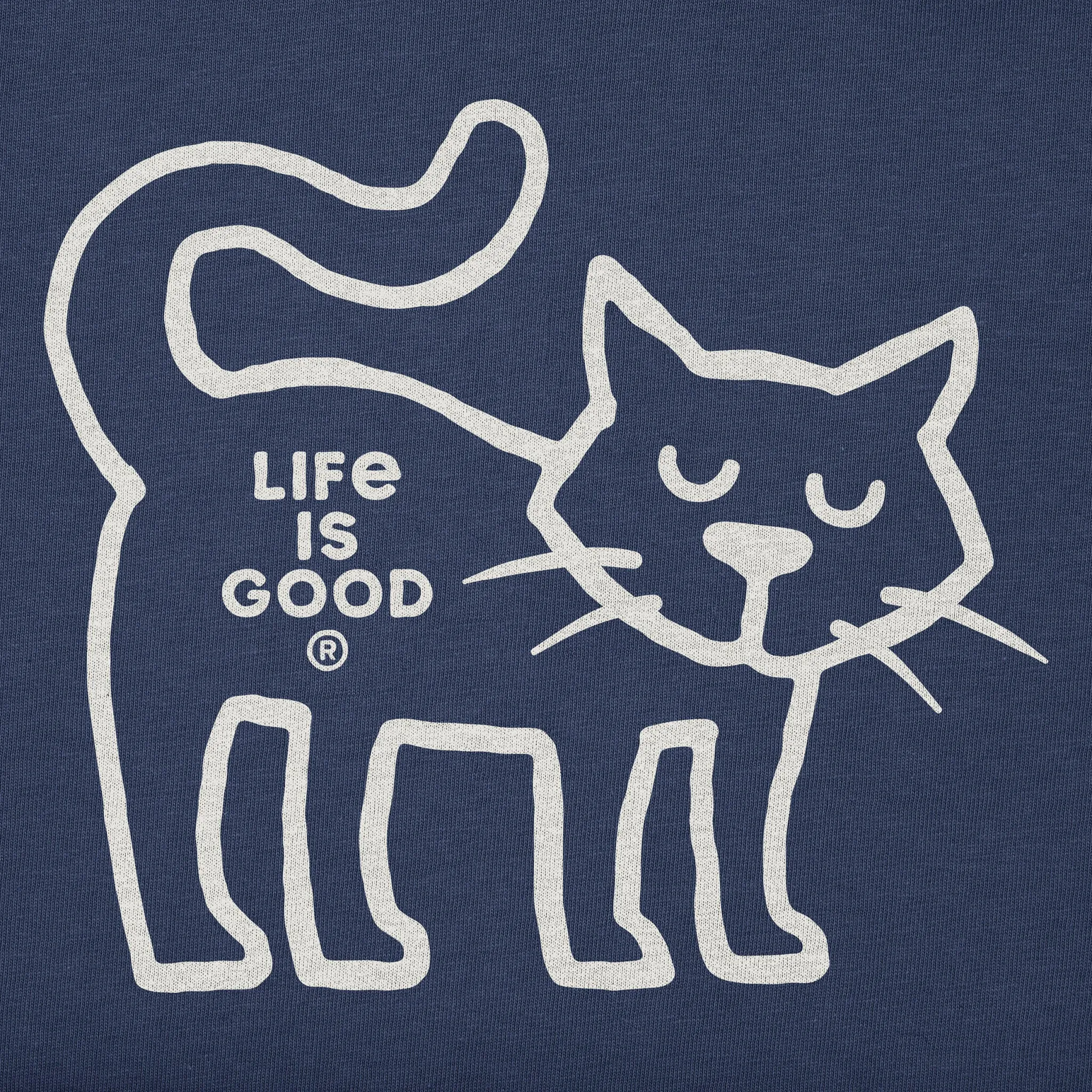 Men's Al Outline Short Sleeve Crusher Tee Life is Good