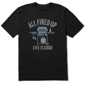 Men's All Fired Up Grill Short Sleeve Crusher Tee Life is Good