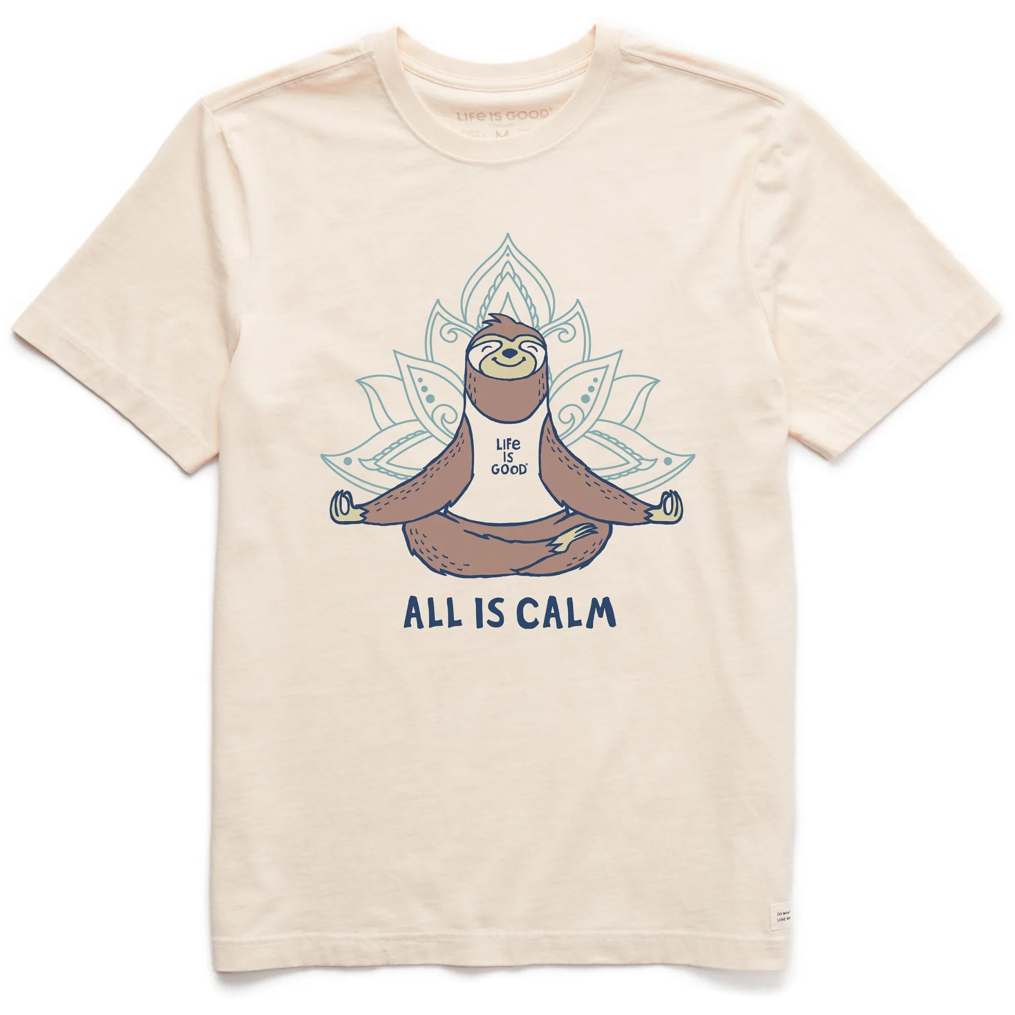 Men's All is Calm Sloth Short Sleeve Crusher Tee Life is Good
