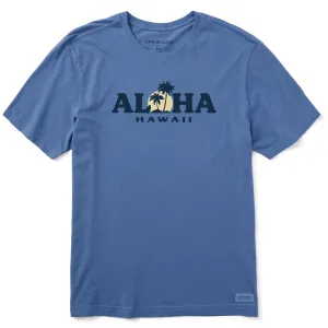 Men's Aloha Sunset Hawaii Short Sleeve Crusher Tee Life is Good