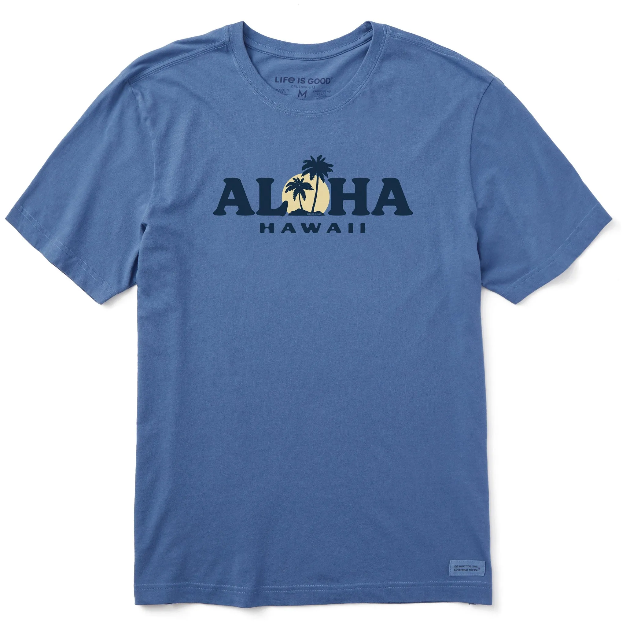 Men's Aloha Sunset Hawaii Short Sleeve Crusher Tee Life is Good