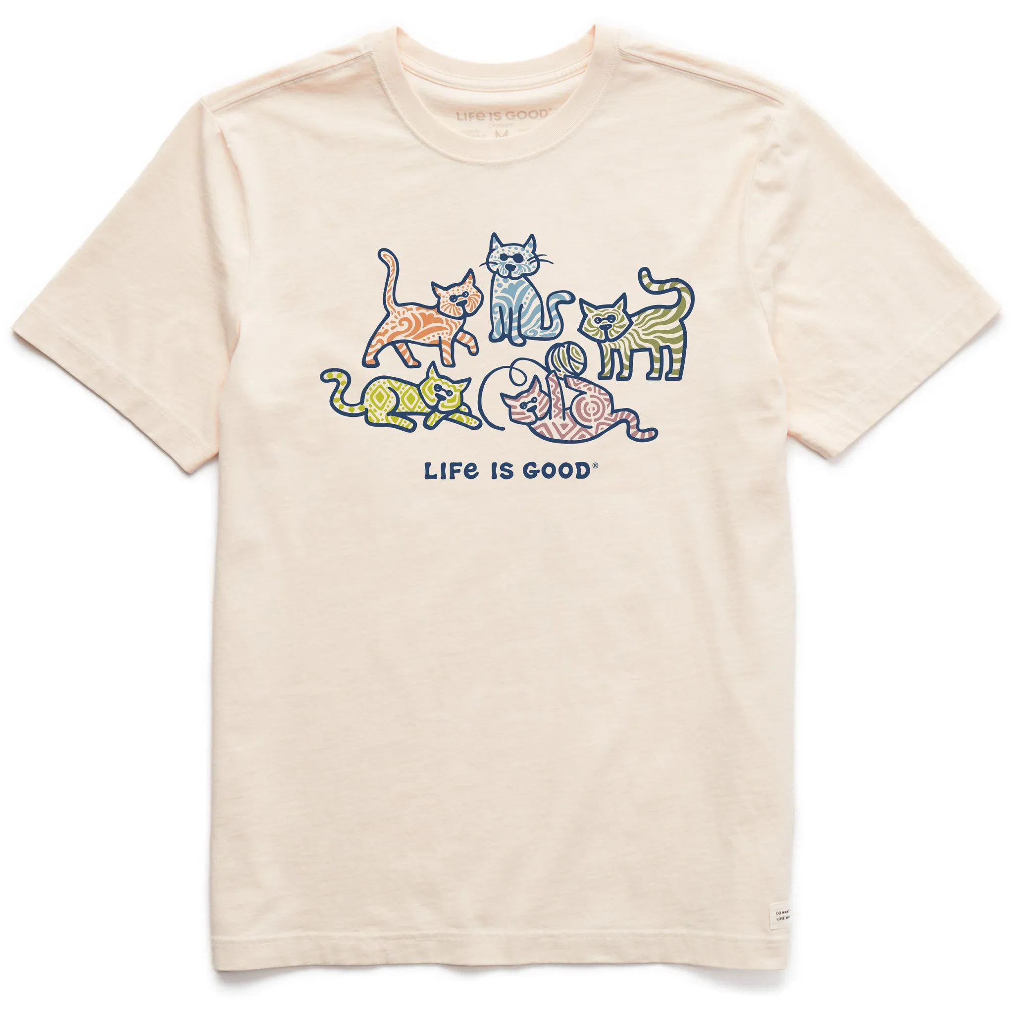Men's Al's w Patterns Short Sleeve Crusher Tee Life is Good
