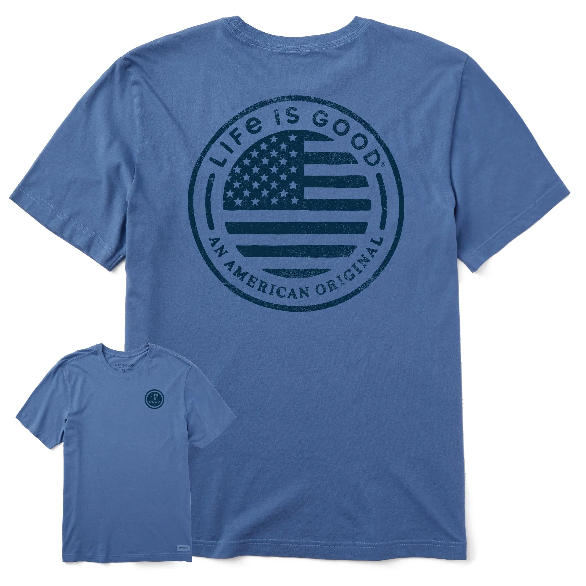 Men's American Original Circle Flag Short Sleeve Tee Life is Good