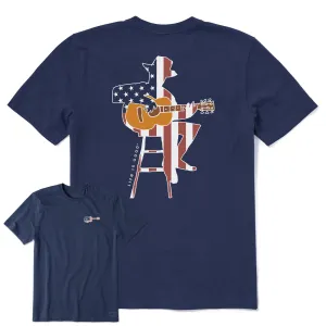 Men's Americana Guitarist Short Sleeve Crusher-LITE Tee Life is Good