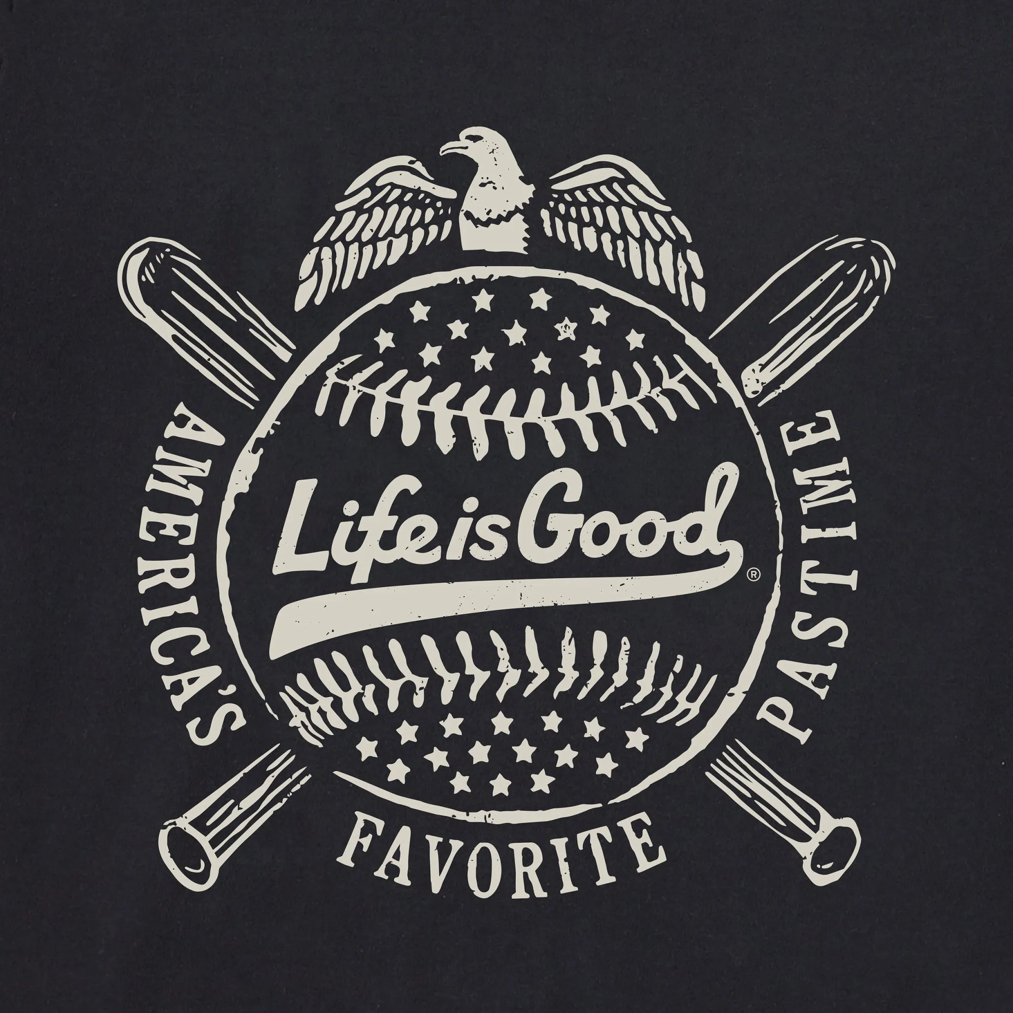 Men's America's Favorite Pastime Short Sleeve Tee Life is Good