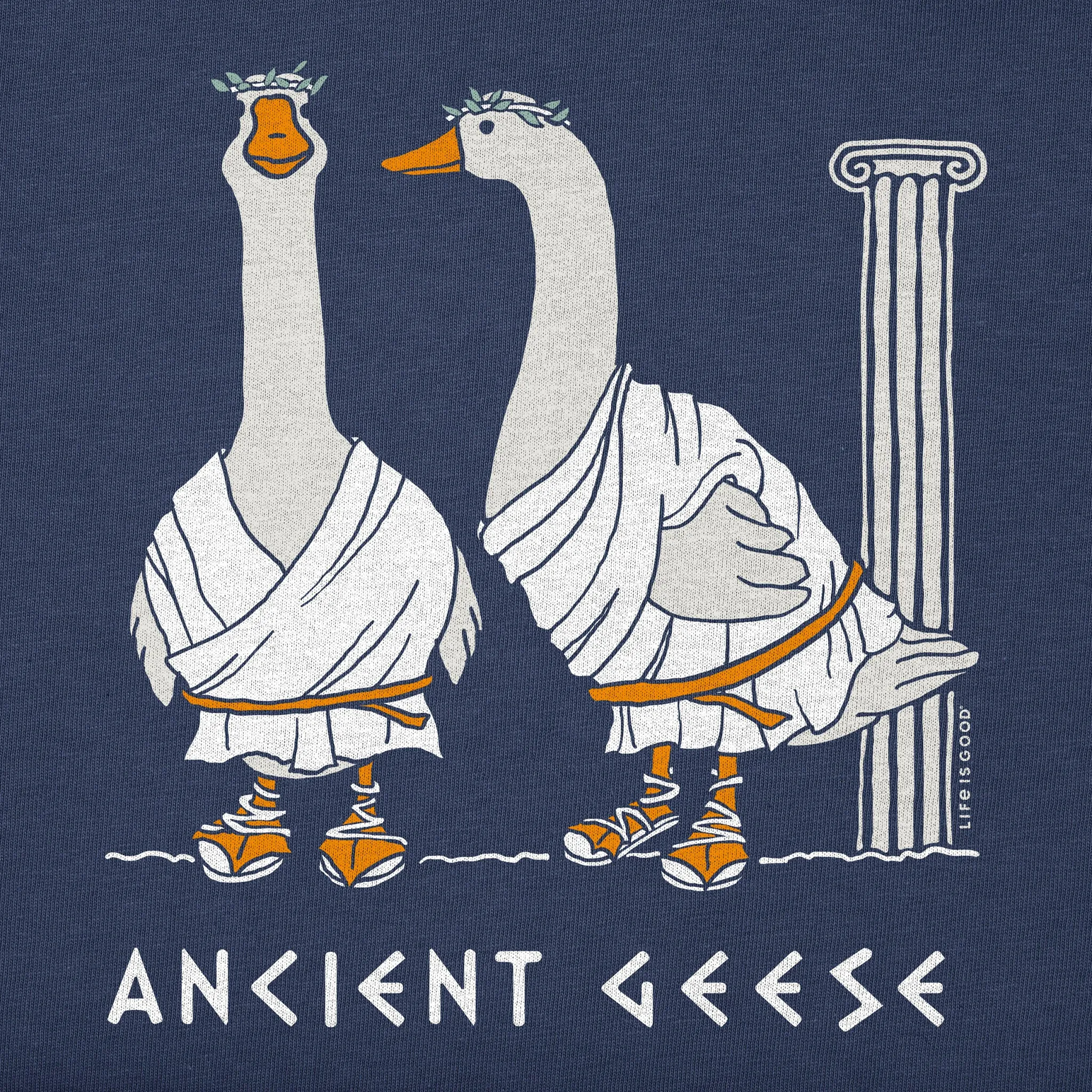 Men's Ancient Geece Short Sleeve Crusher Tee Life is Good
