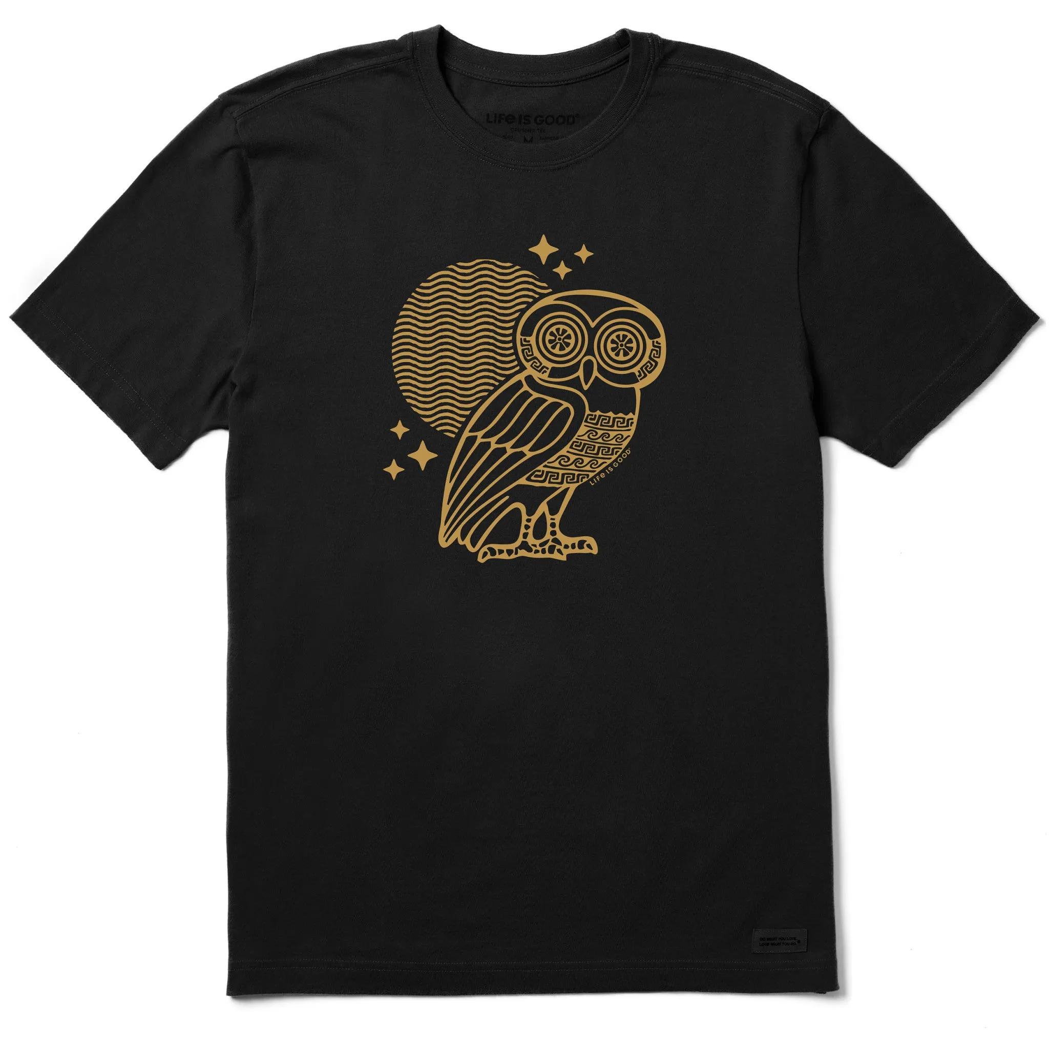 Men's Ancient Greek Owl Short Sleeve Crusher Tee Life is Good