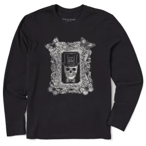 Men's Antique Treat Every Day Skull Long Sleeve Crusher Tee Life is Good