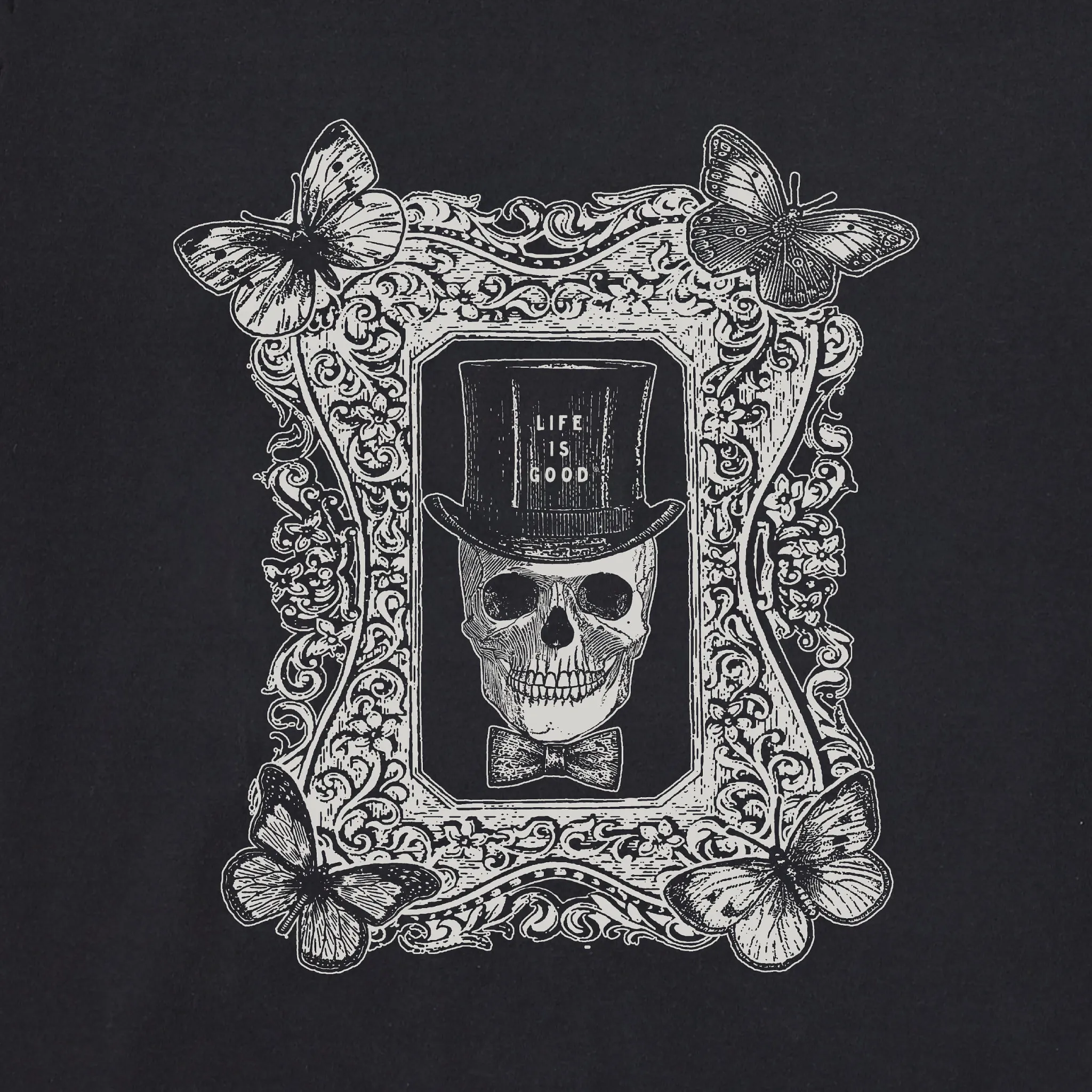 Men's Antique Treat Every Day Skull Short Sleeve Crusher Tee Life is Good