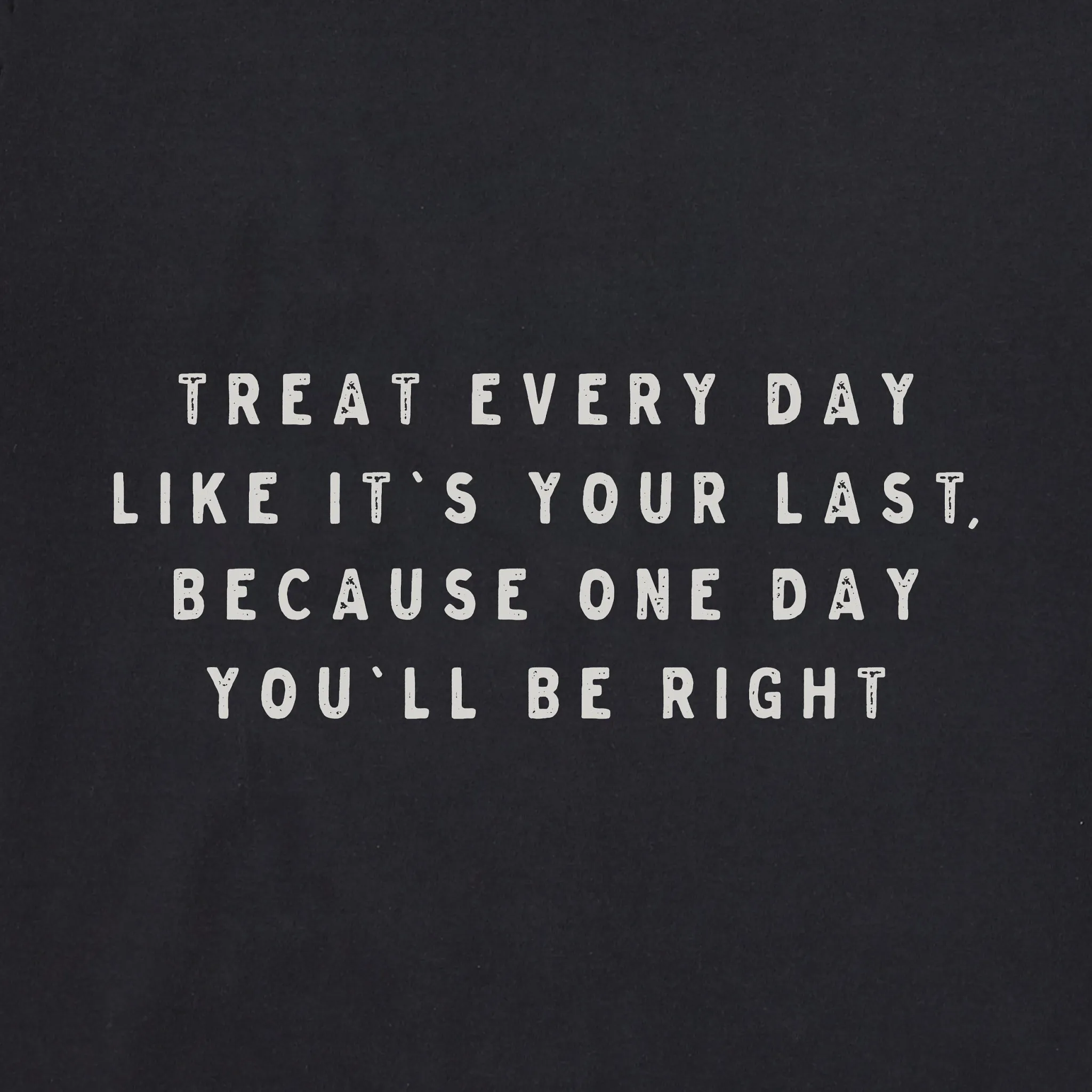 Men's Antique Treat Every Day Skull Short Sleeve Crusher Tee Life is Good