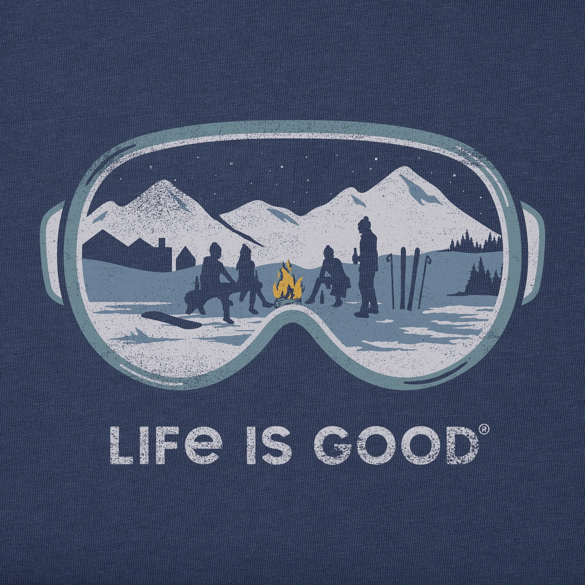Men's Apres Goggles Long Sleeve Crusher Tee Life is Good