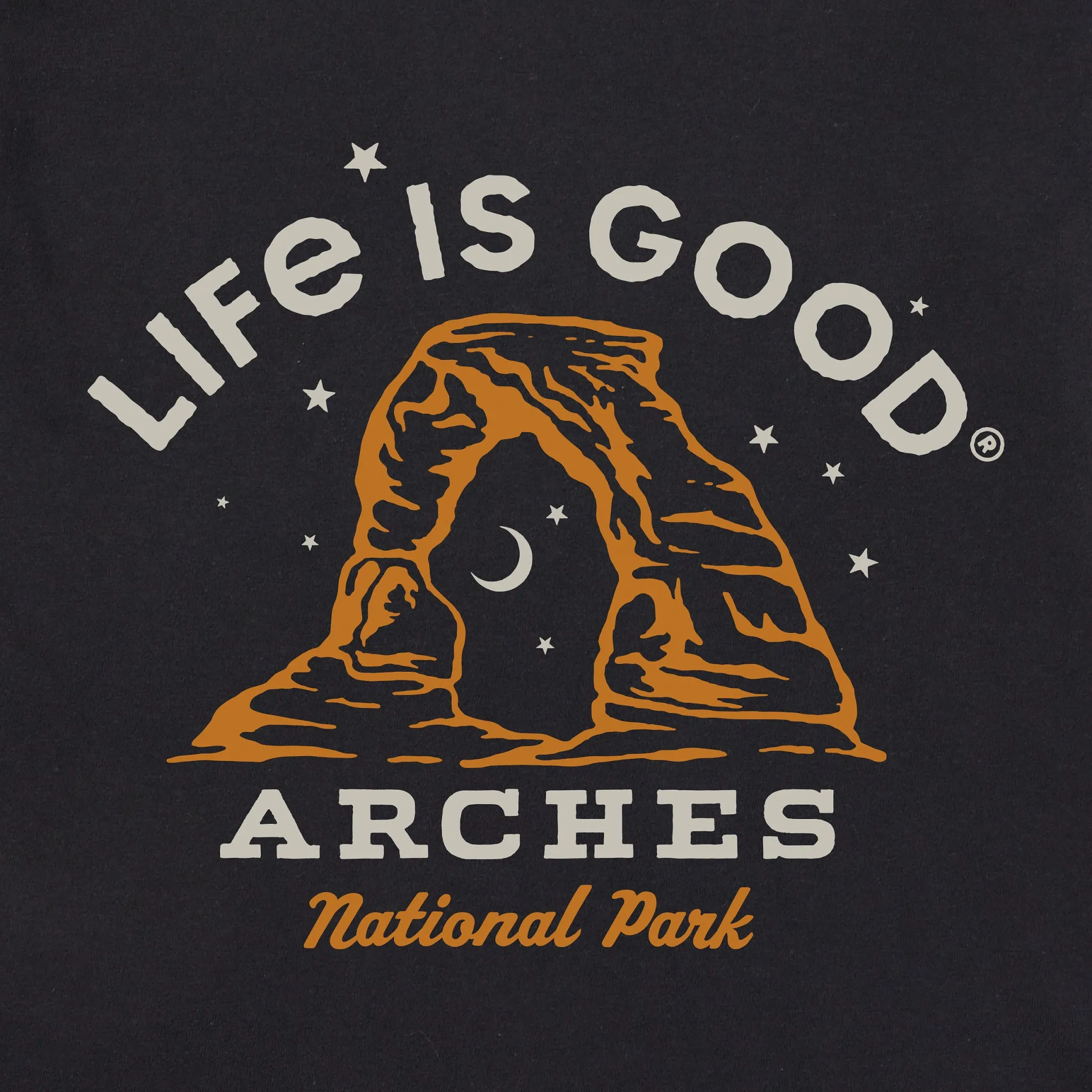 Men's Arches National Park Hand Drawn Short Sleeve Crusher Tee Life is Good