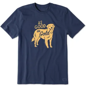Men's As Good As Gold Short Sleeve Crusher Tee Life is Good