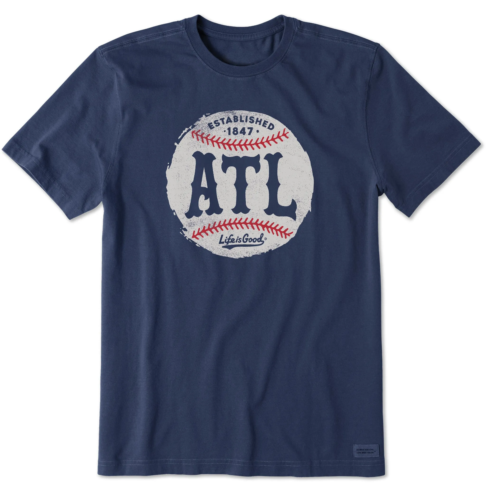 Men's Atlanta Baseball Short Sleeve Crusher Tee Life is Good