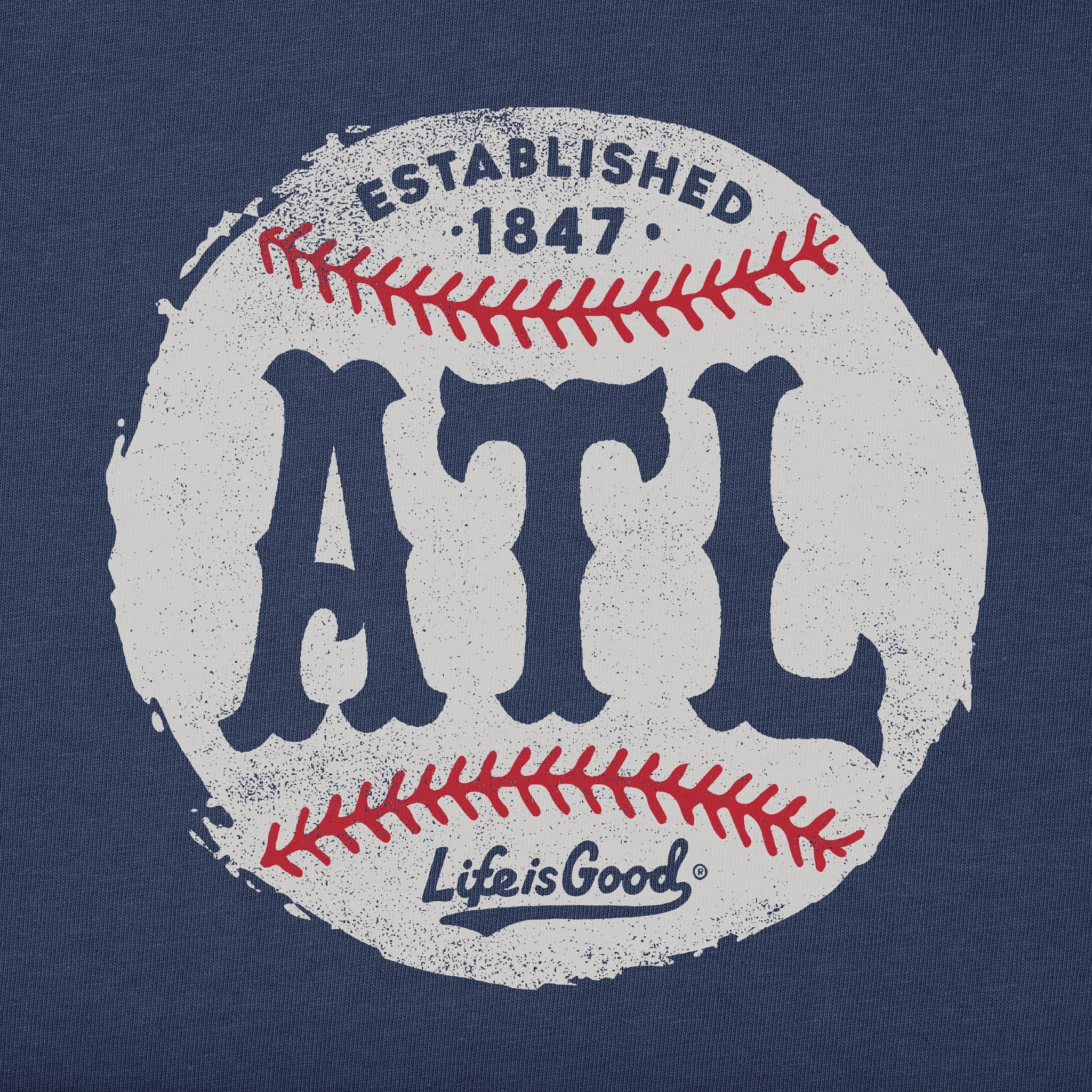Men's Atlanta Baseball Short Sleeve Crusher Tee Life is Good