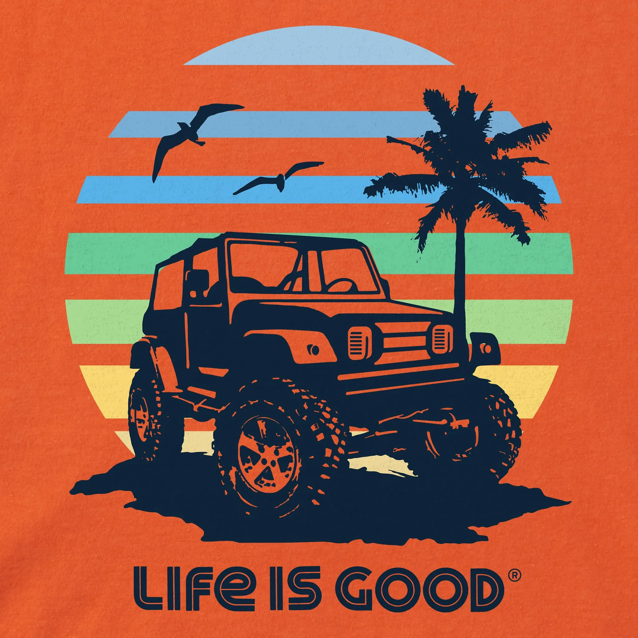 Men's ATV Palm Short Sleeve Crusher Tee Life is Good
