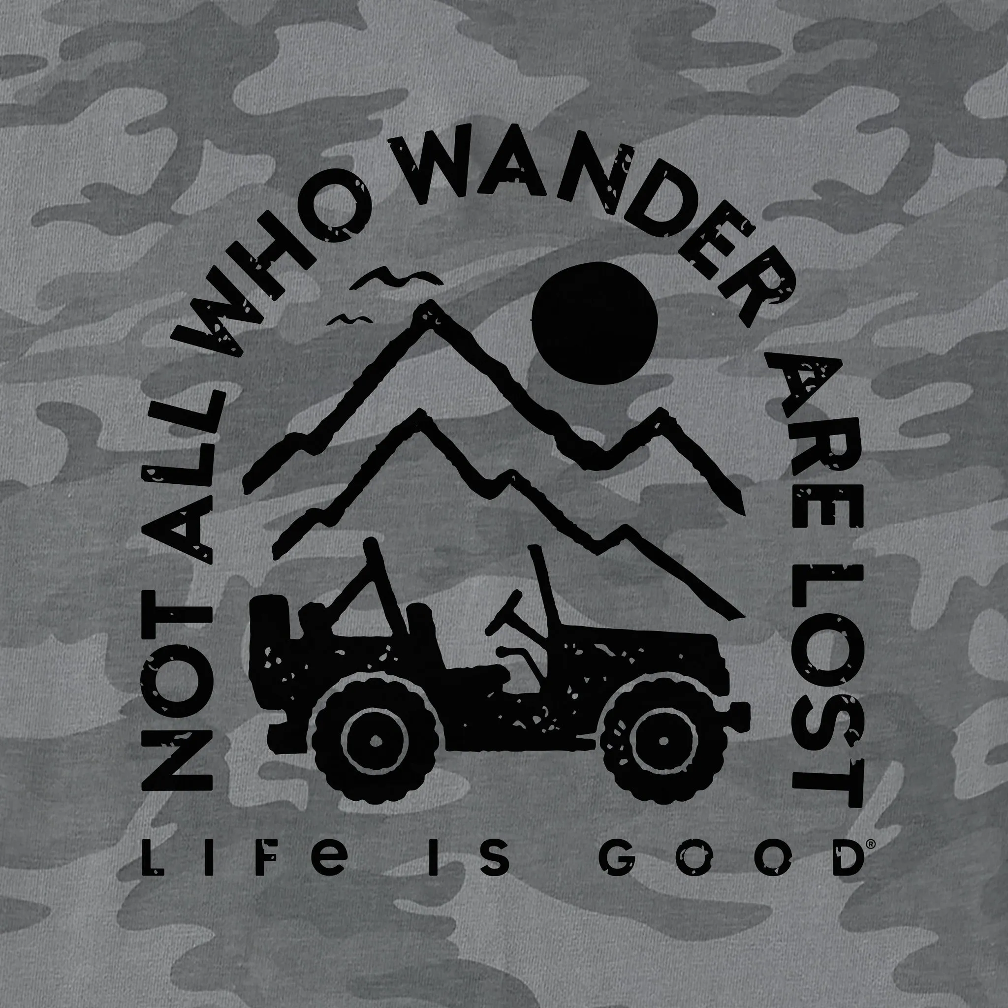 Men's ATV Wander Short Sleeve Allover Printed Crusher Tee Life is Good