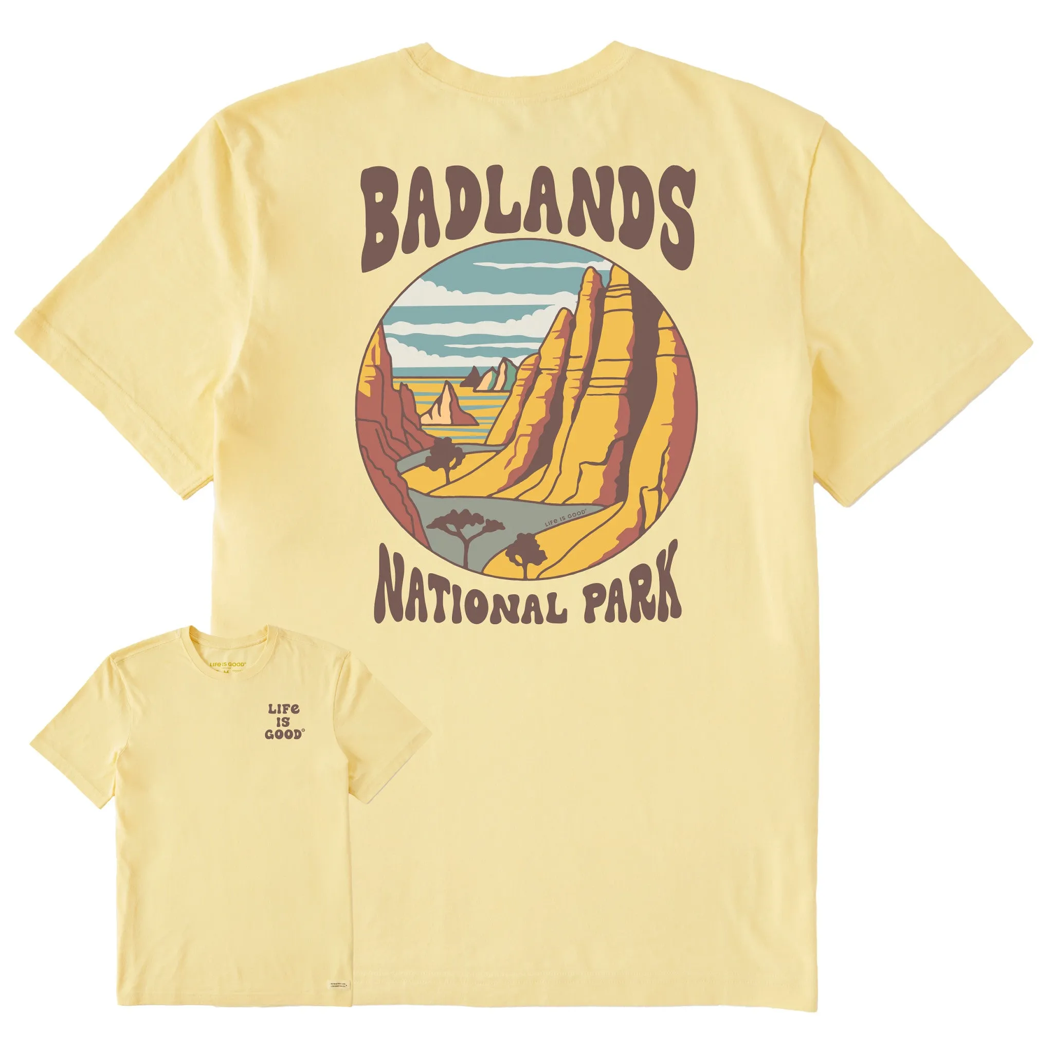 Men's Badlands National Park Short Sleeve Crusher Tee Life is Good