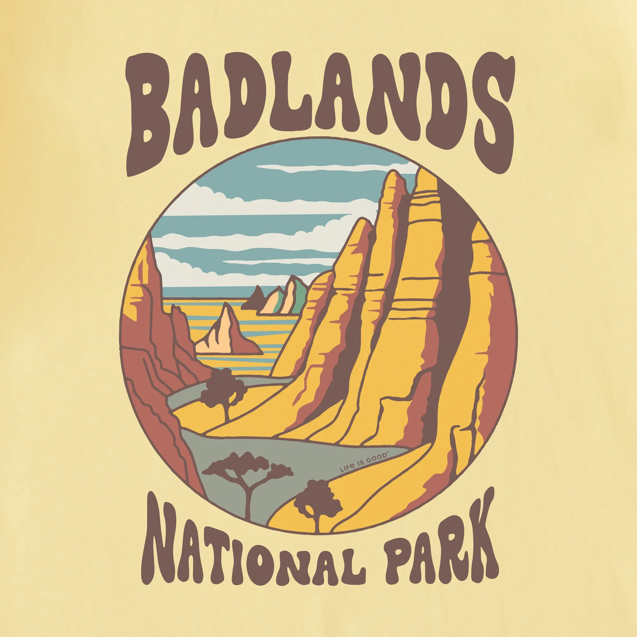 Men's Badlands National Park Short Sleeve Crusher Tee Life is Good