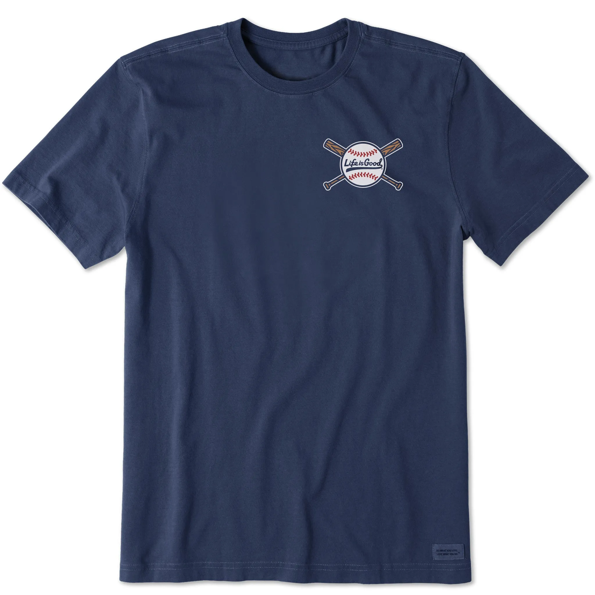Men's Baseball and Bats Short Sleeve Crusher Tee Life is Good