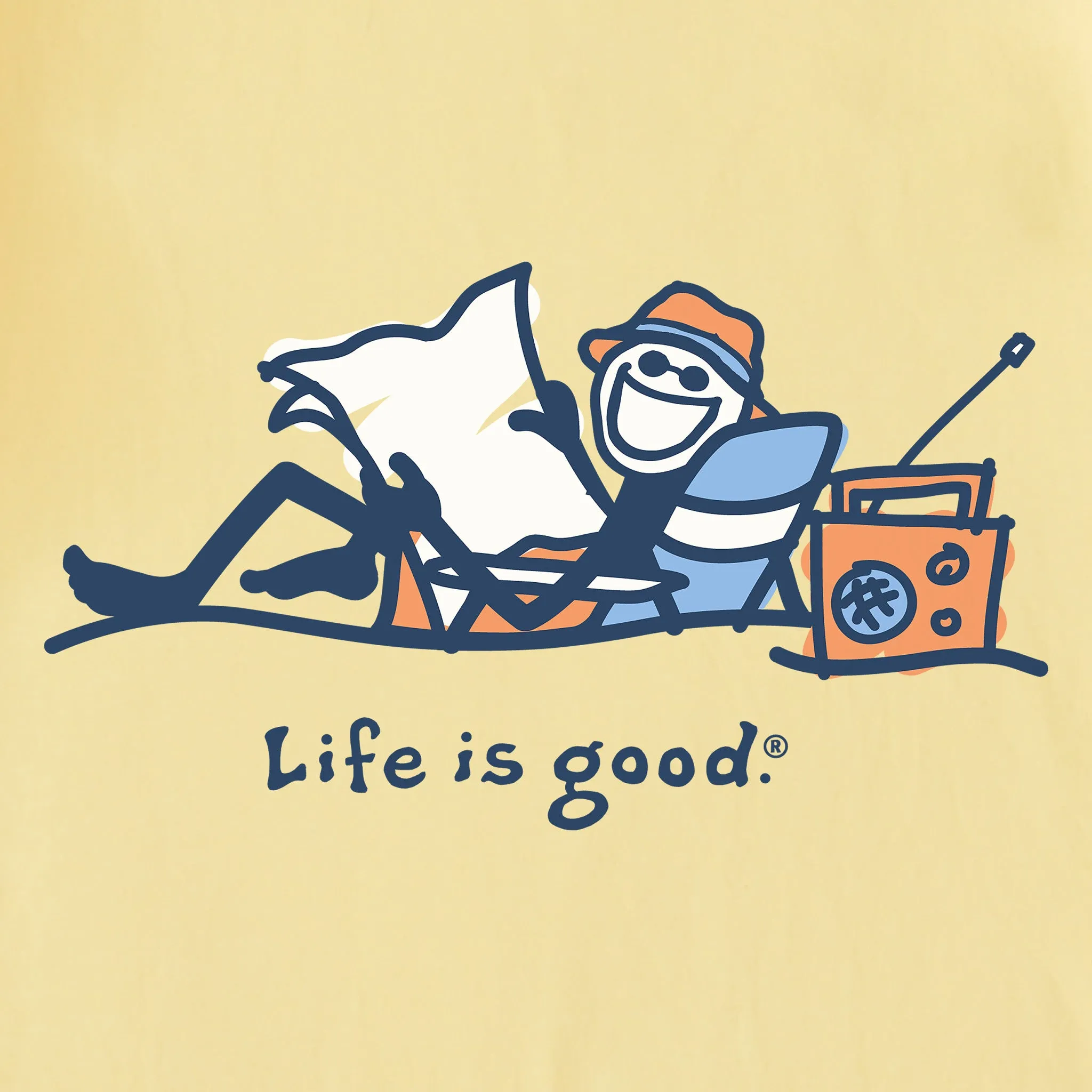 Men's Beach Jake Short Sleeve Crusher Tee Life is Good