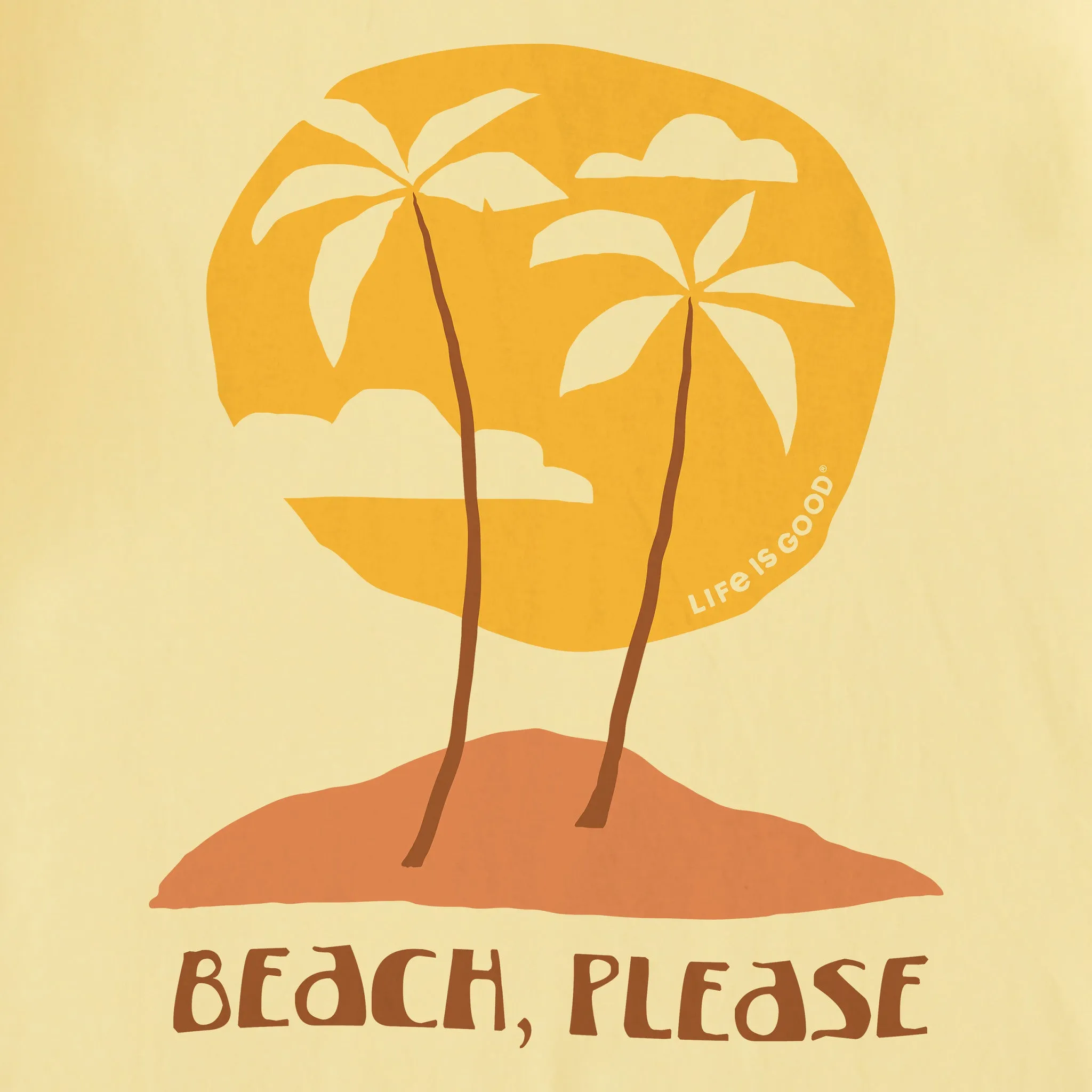 Men's Beach Please Palms Short Sleeve Tee Life is Good