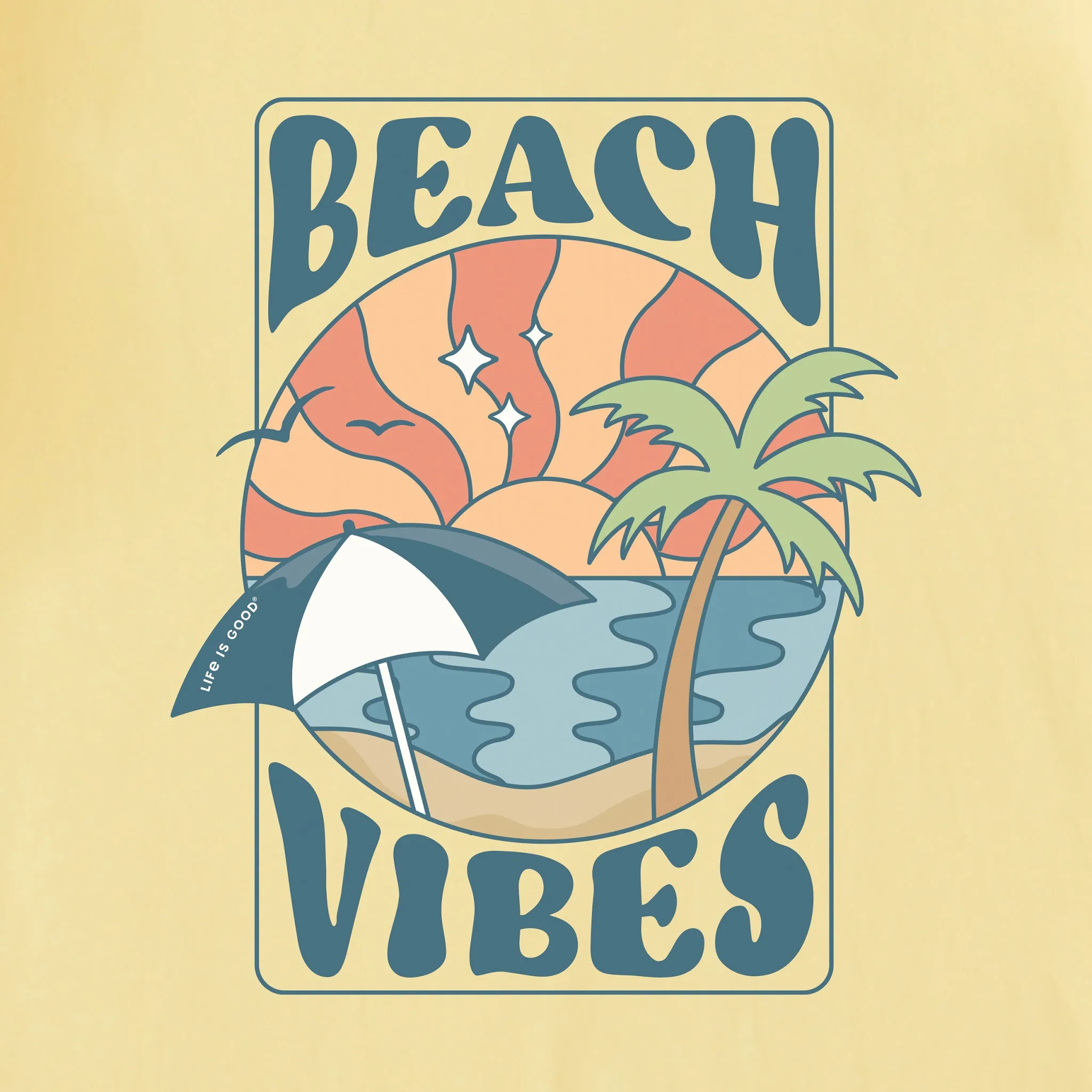 Men's Beach Vibes Short Sleeve Crusher Tee Life is Good