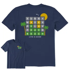 Men's Beach Word Game Short Sleeve Tee Life is Good