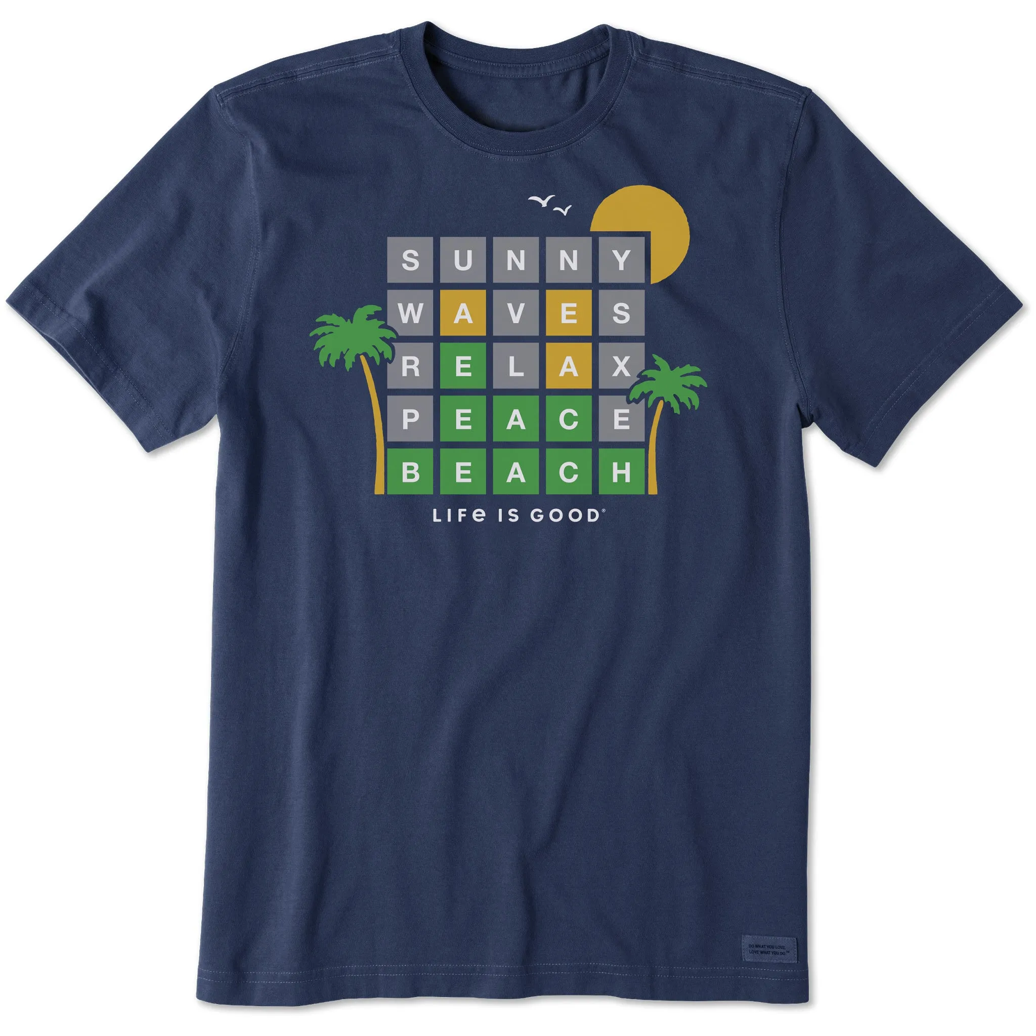 Men's Beach Word Game Short Sleeve Tee Life is Good