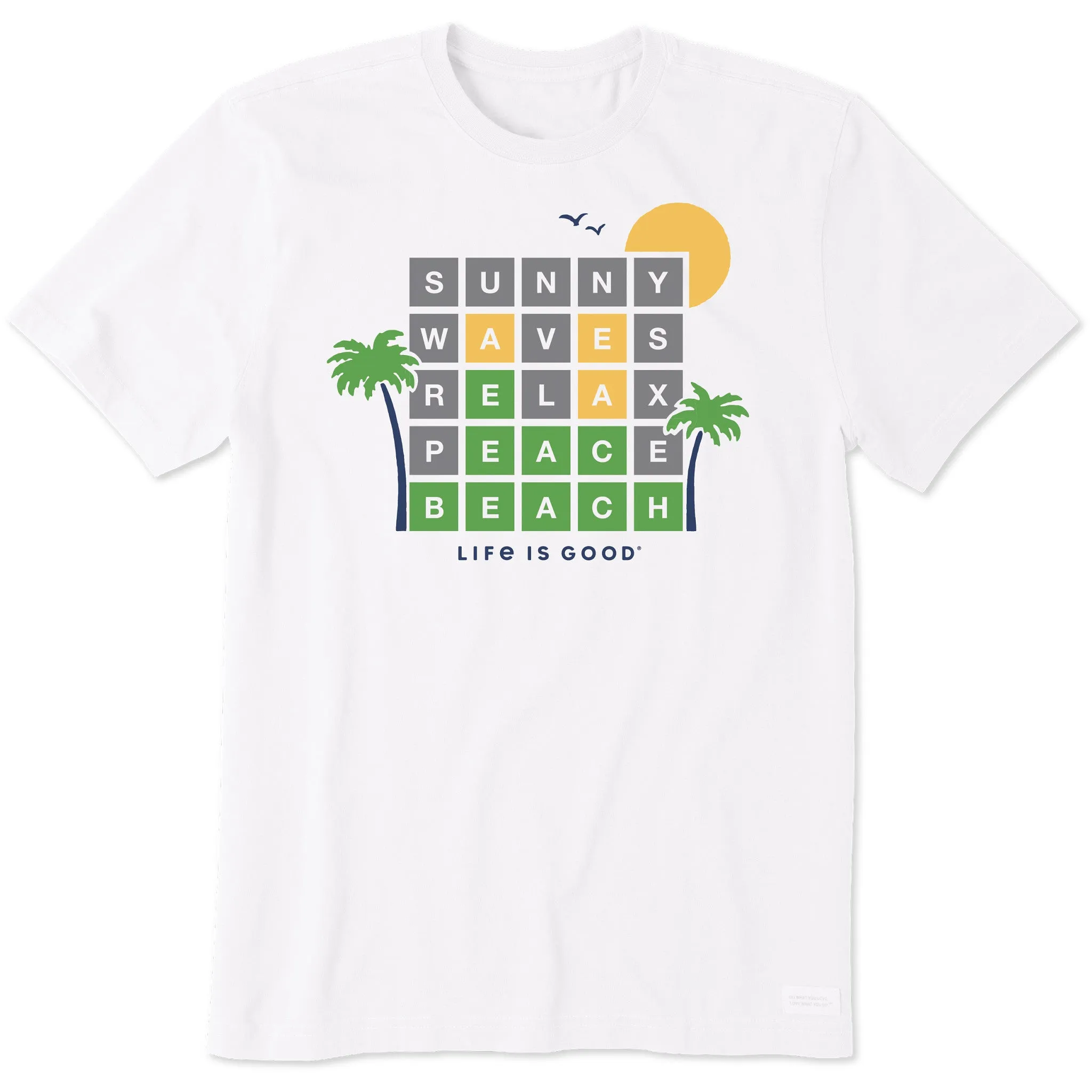 Men's Beach Word Game Short Sleeve Tee Life is Good
