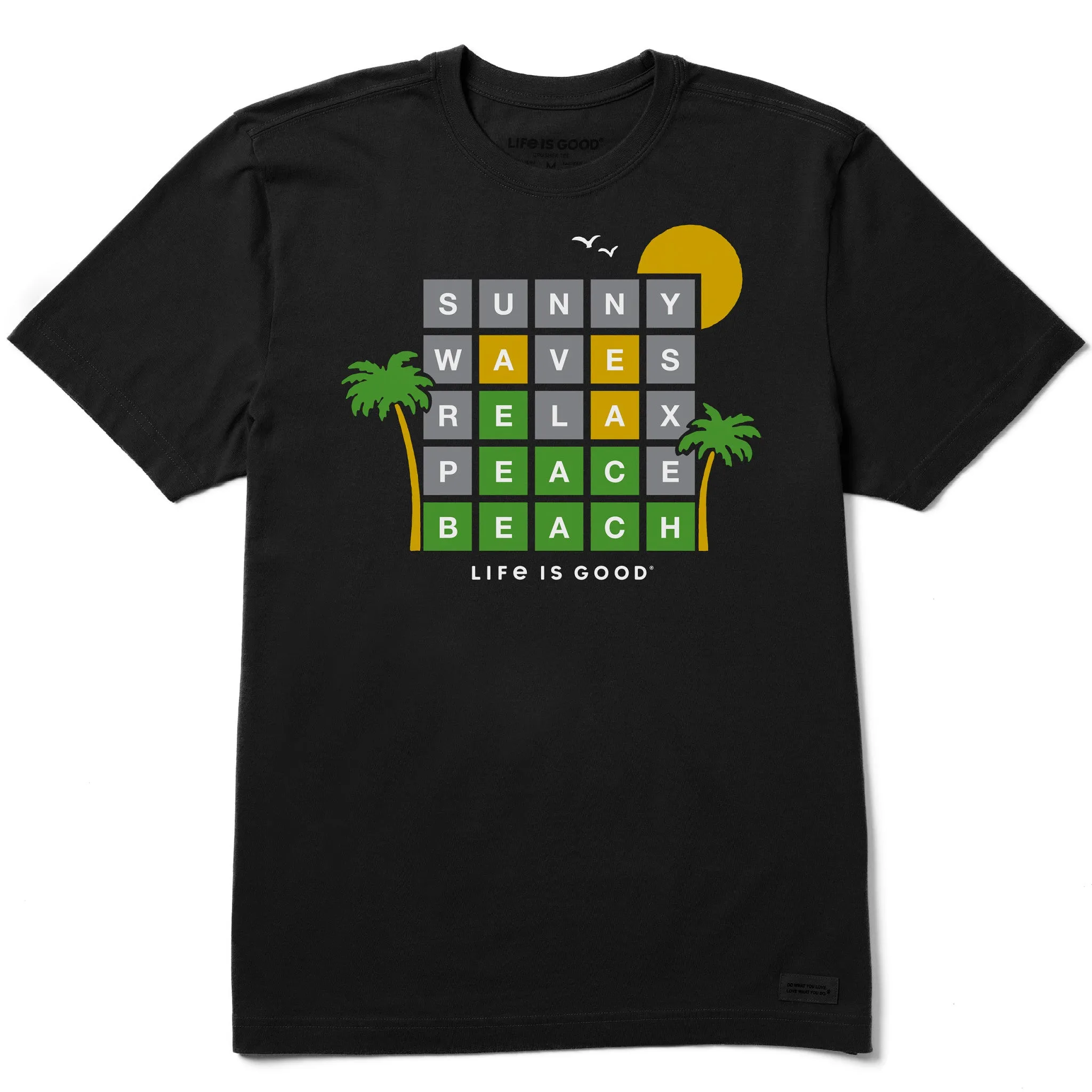 Men's Beach Word Game Short Sleeve Tee Life is Good