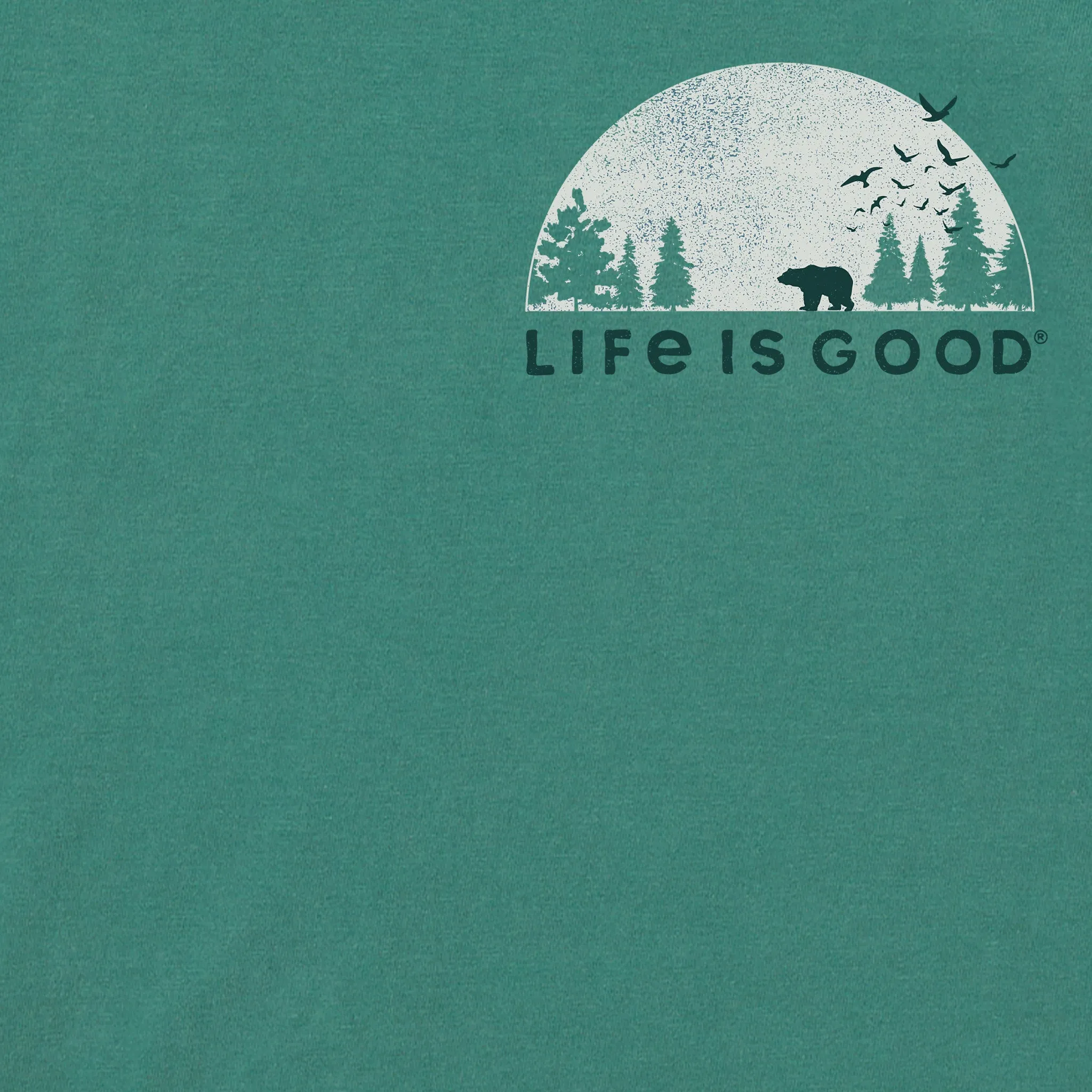 Men's Bear Forest Landscape Short Sleeve Crusher Tee Life is Good