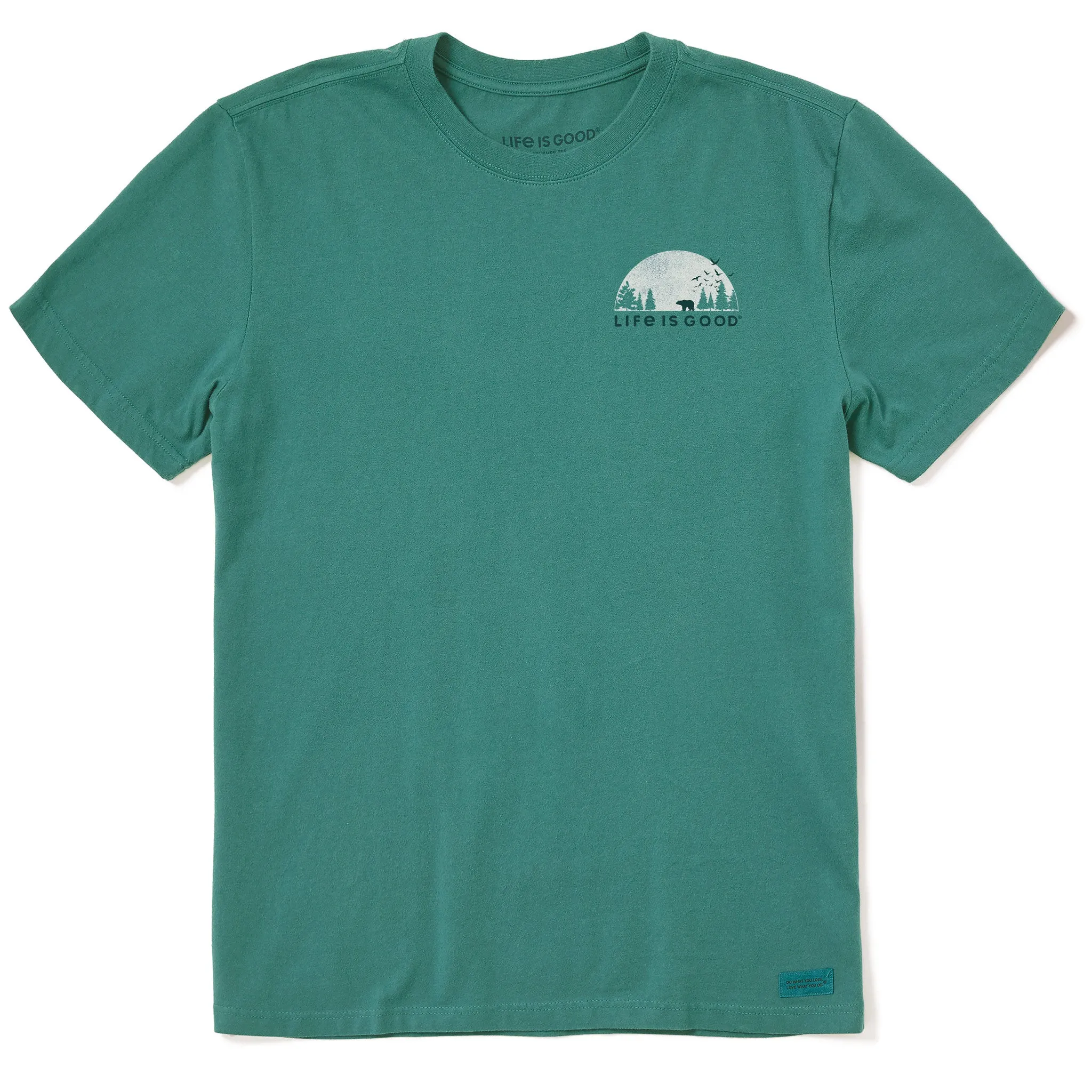 Men's Bear Forest Landscape Short Sleeve Crusher Tee Life is Good