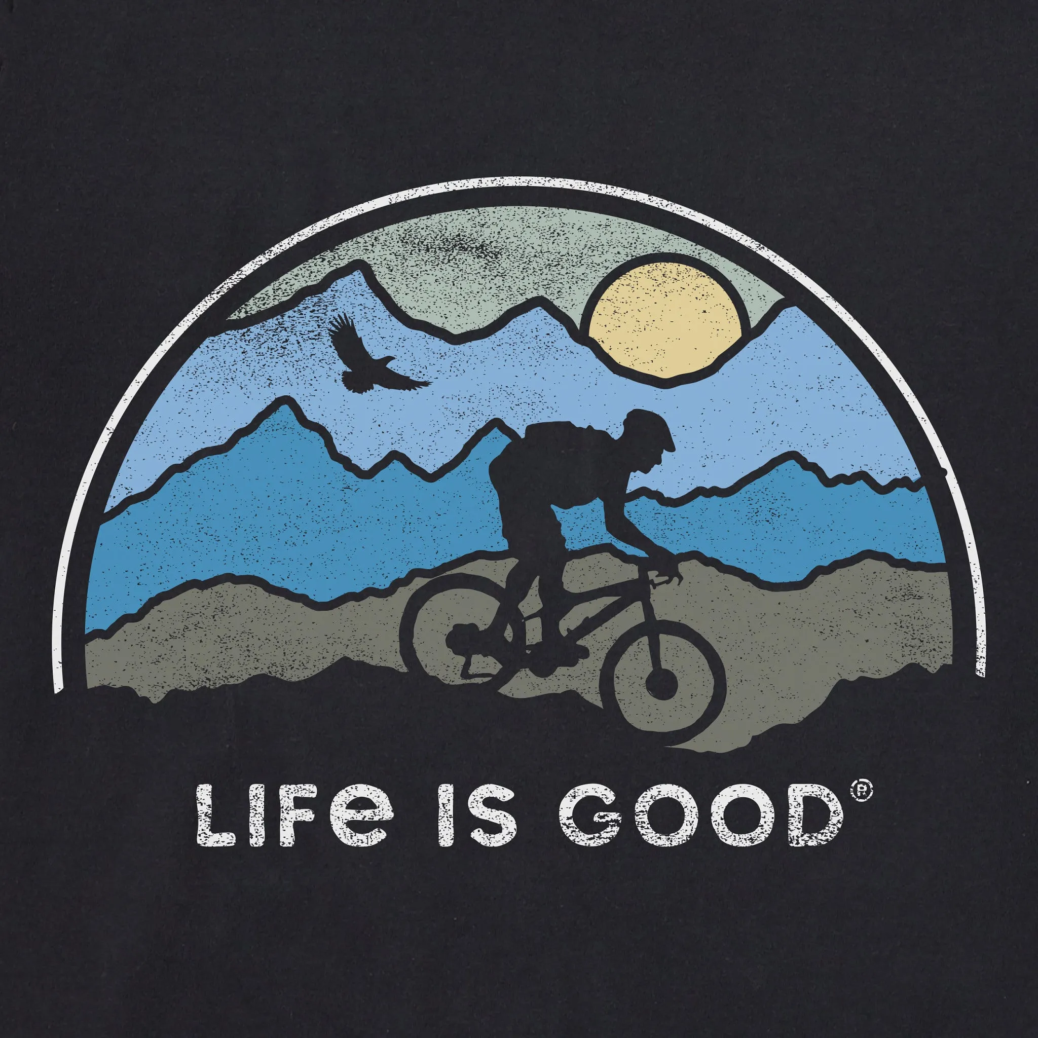 Men's Beautiful Biking Short Sleeve Tee Life is Good