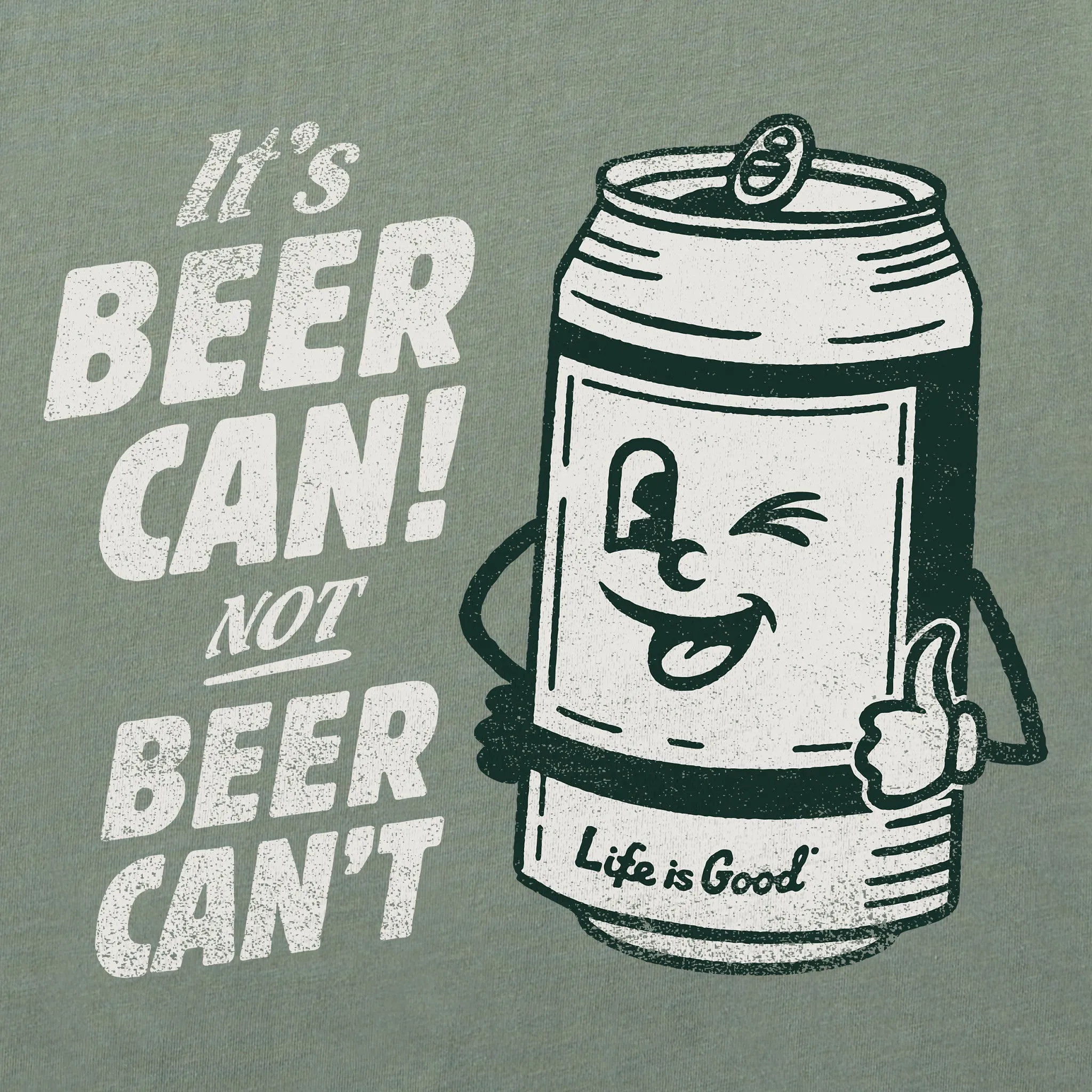 Men's Beer Can Short Sleeve Tee Life is Good