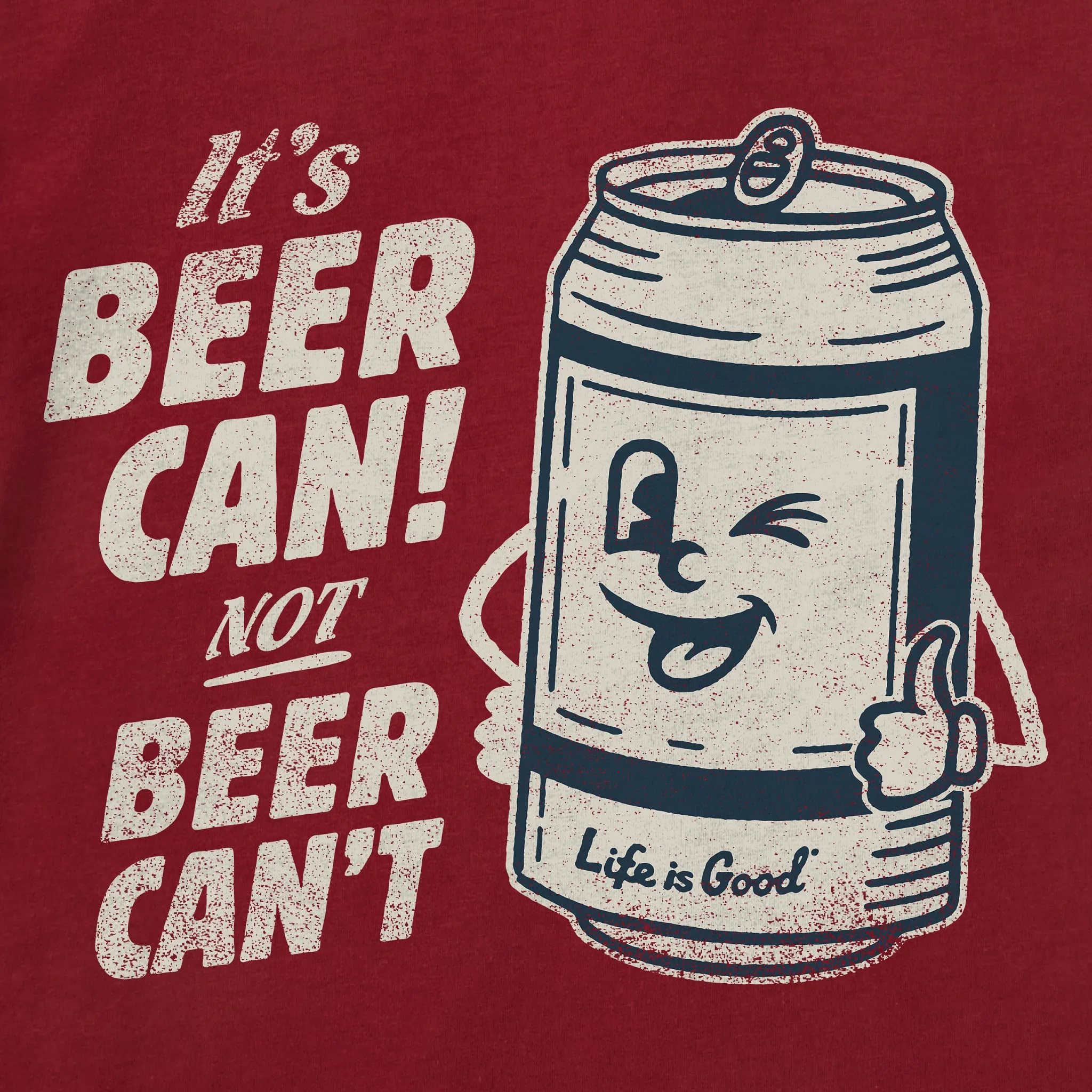 Men's Beer Can Short Sleeve Tee Life is Good