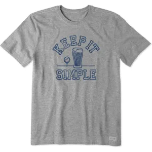 Men's Beer Golf Simple Short Sleeve Tee Life is Good