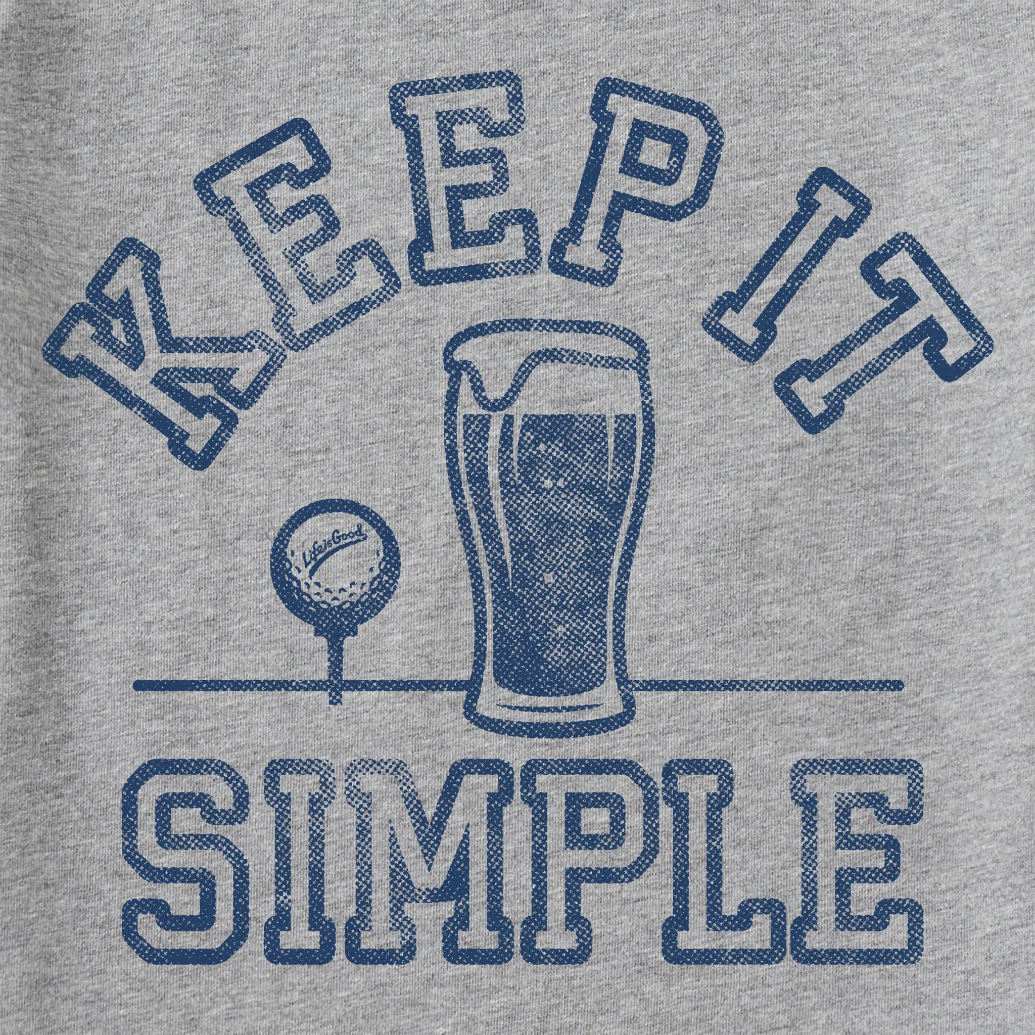 Men's Beer Golf Simple Short Sleeve Tee Life is Good
