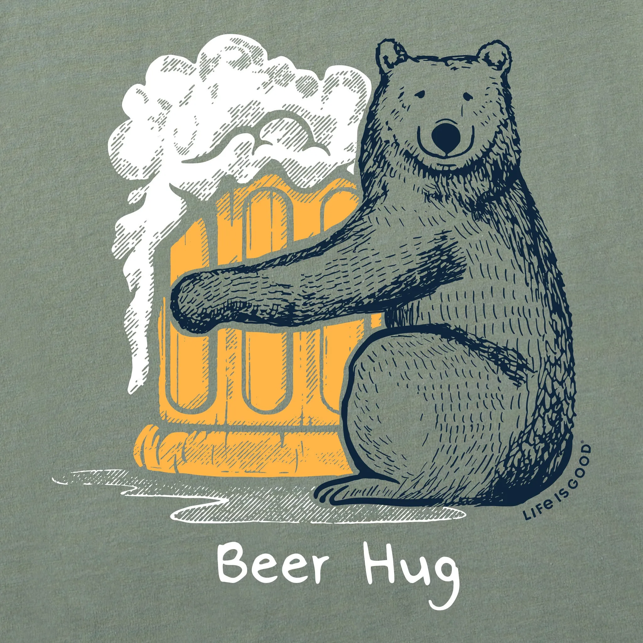 Men's Beer Hug Short Sleeve Crusher Tee Life is Good