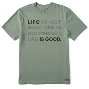 Men's Bert's Braided Life Isn't Easy Short Sleeve Crusher Tee Life is Good