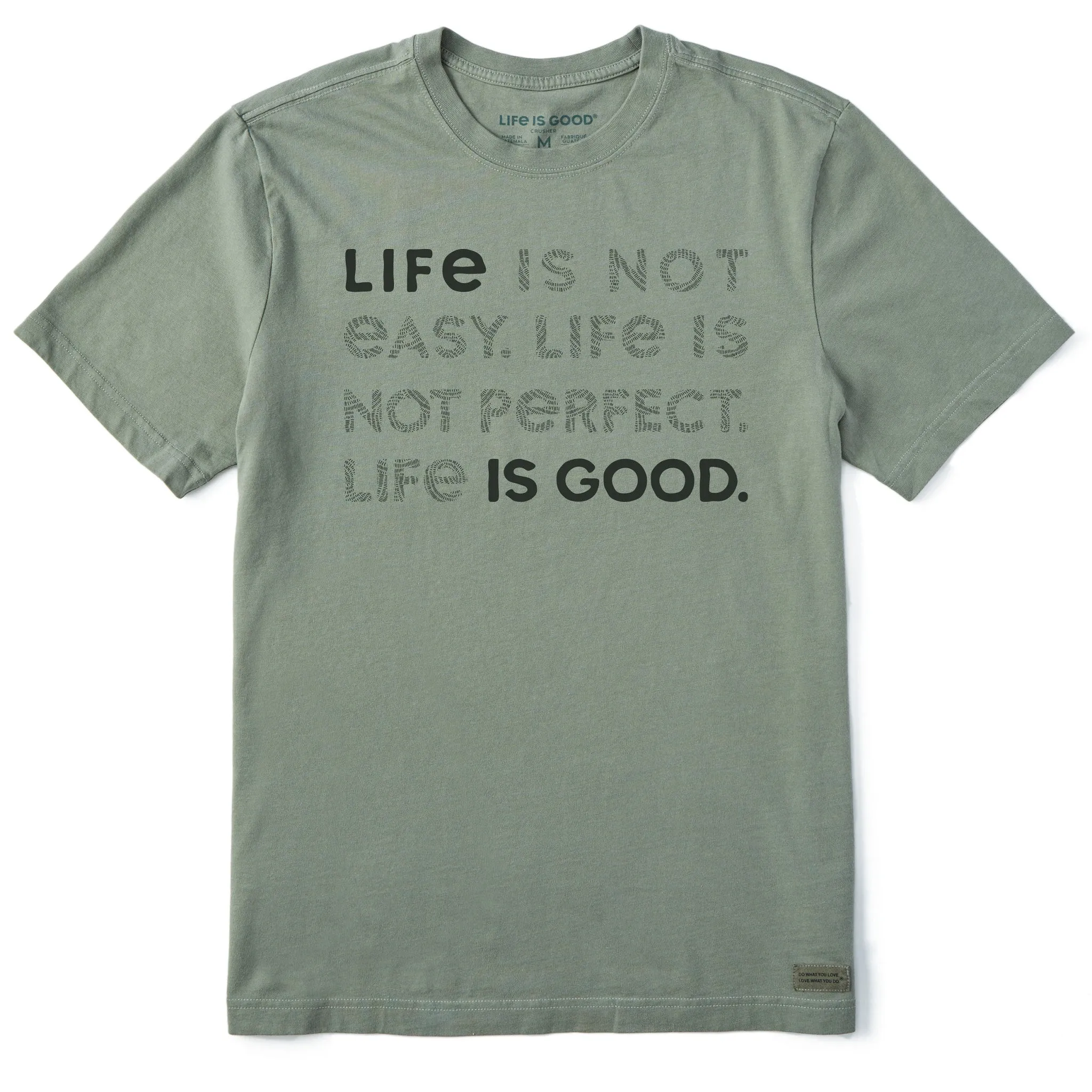 Men's Bert's Braided Life Isn't Easy Short Sleeve Crusher Tee Life is Good